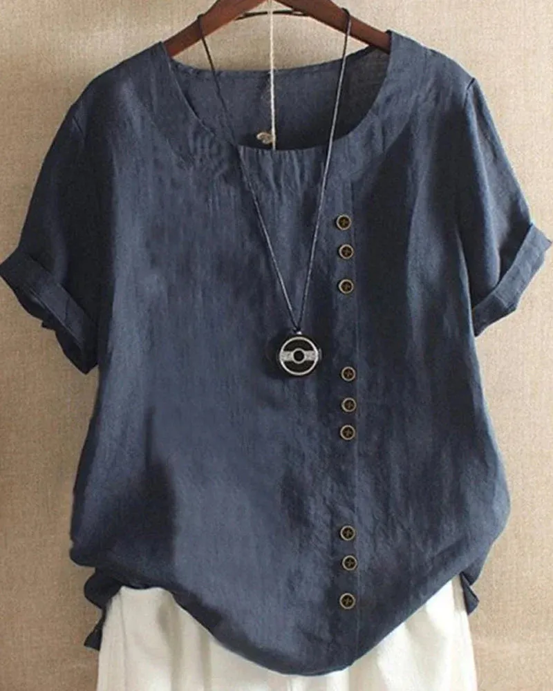 Blouse Bella™ | Women's Short-Sleeved Blouse | Lightweight Fabric, Casual Fit & Breathable Design