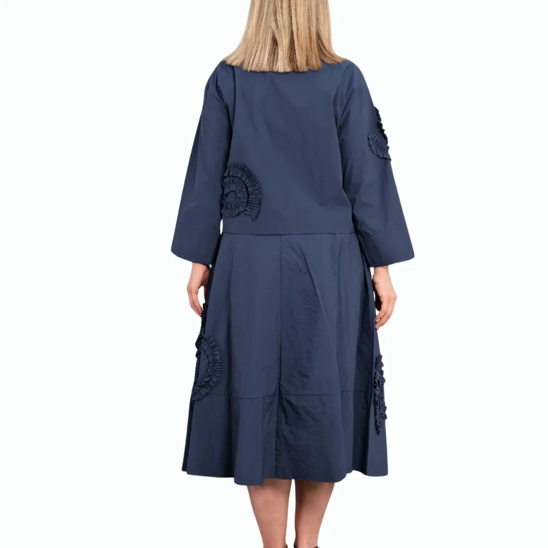 Blue Two - Piece Skirt Suit