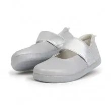 Bobux Demi Silver Shimmer Ballerina Pumps