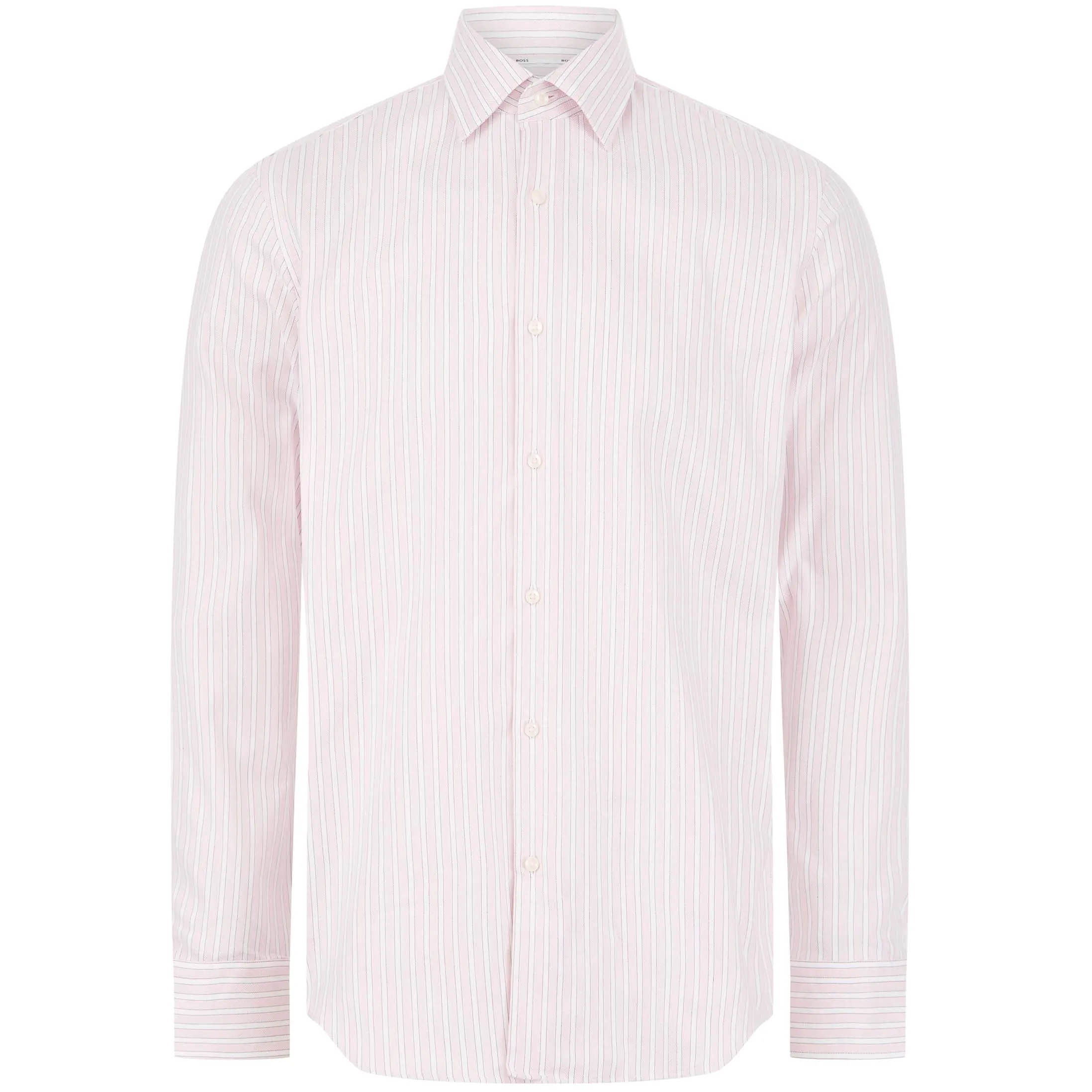 BOSS STRIPED OXFORD STRETCH COTTON REGULAR FIT SHIRT