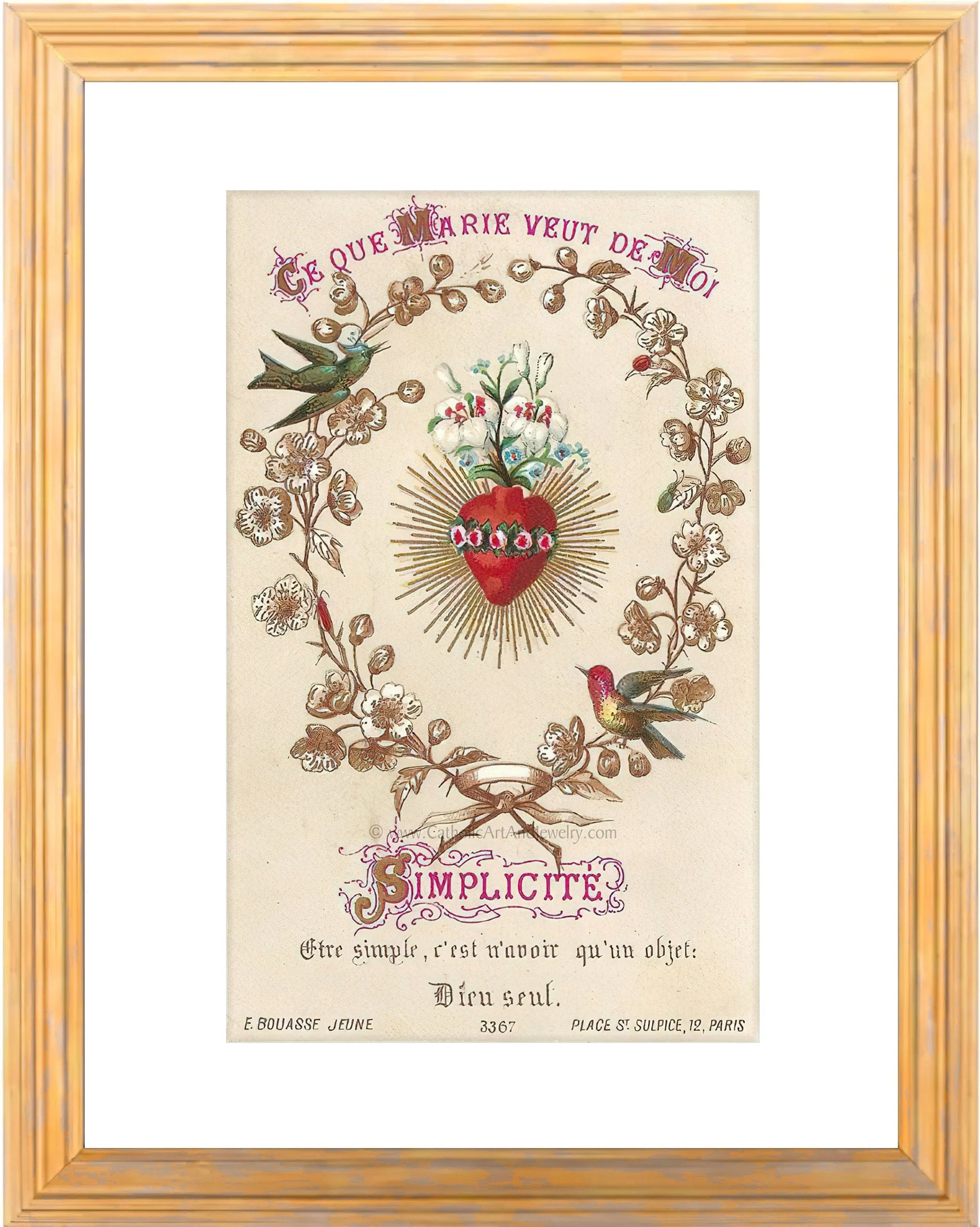 Candor – Based on a Vintage French Holy Card – Catholic Art