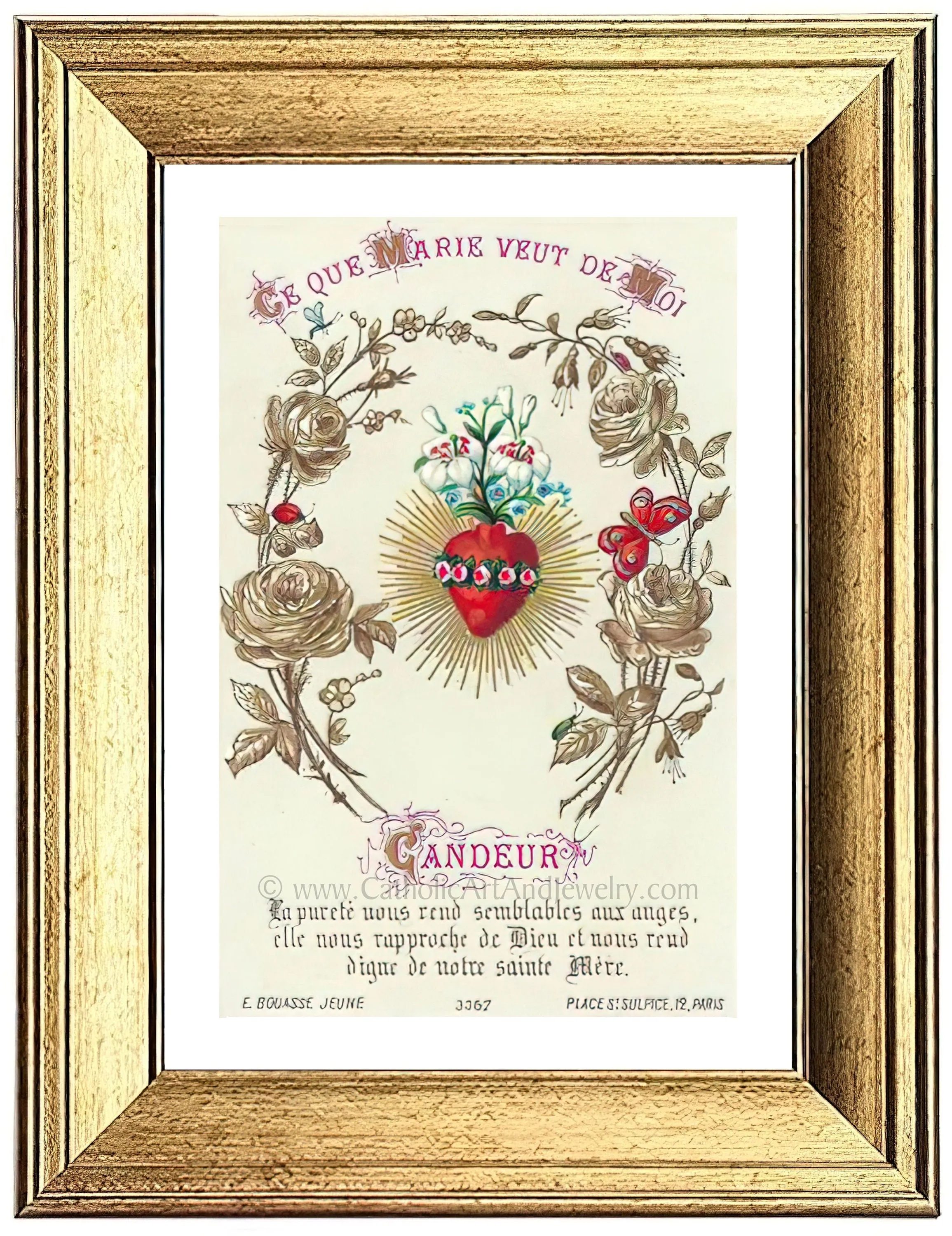 Candor – Based on a Vintage French Holy Card – Catholic Art