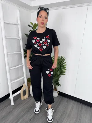Chic Heart Pearl Black Set (C93)