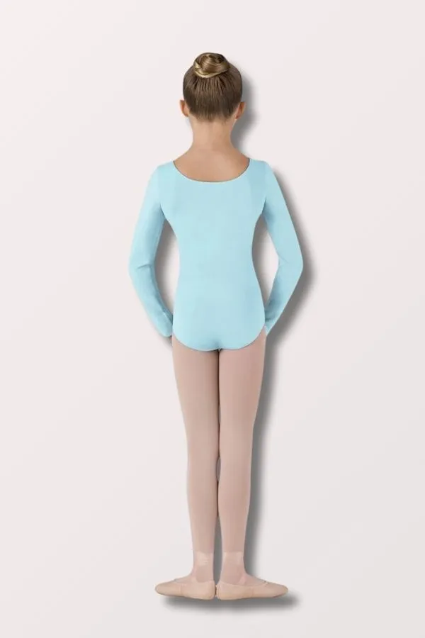 Children's Premier Long Sleeve Leotard - Pastel Blue