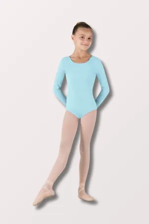 Children's Premier Long Sleeve Leotard - Pastel Blue