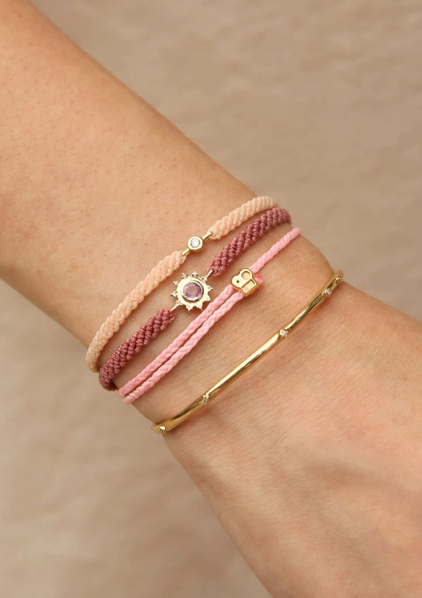 Classic Diamond Bracelet in Ballet Pink