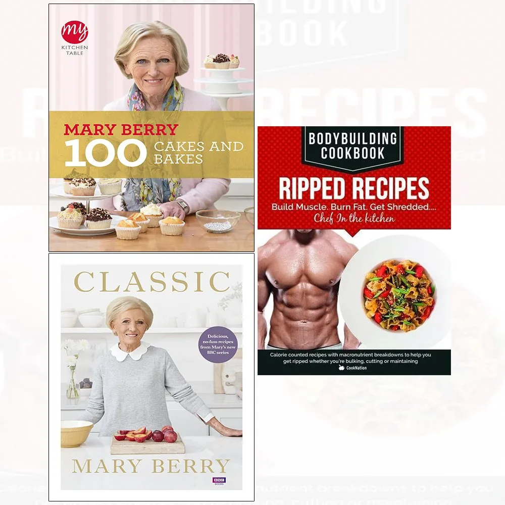 classic[hardcover], my kitchen table, bodybuilding cookbook 3 books collection set