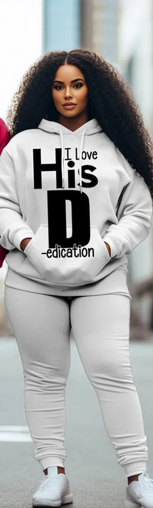 Couple Large Size Casual Couple Outfit Her His Hoodie Set