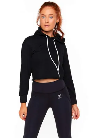Crop Hoodie (Black)
