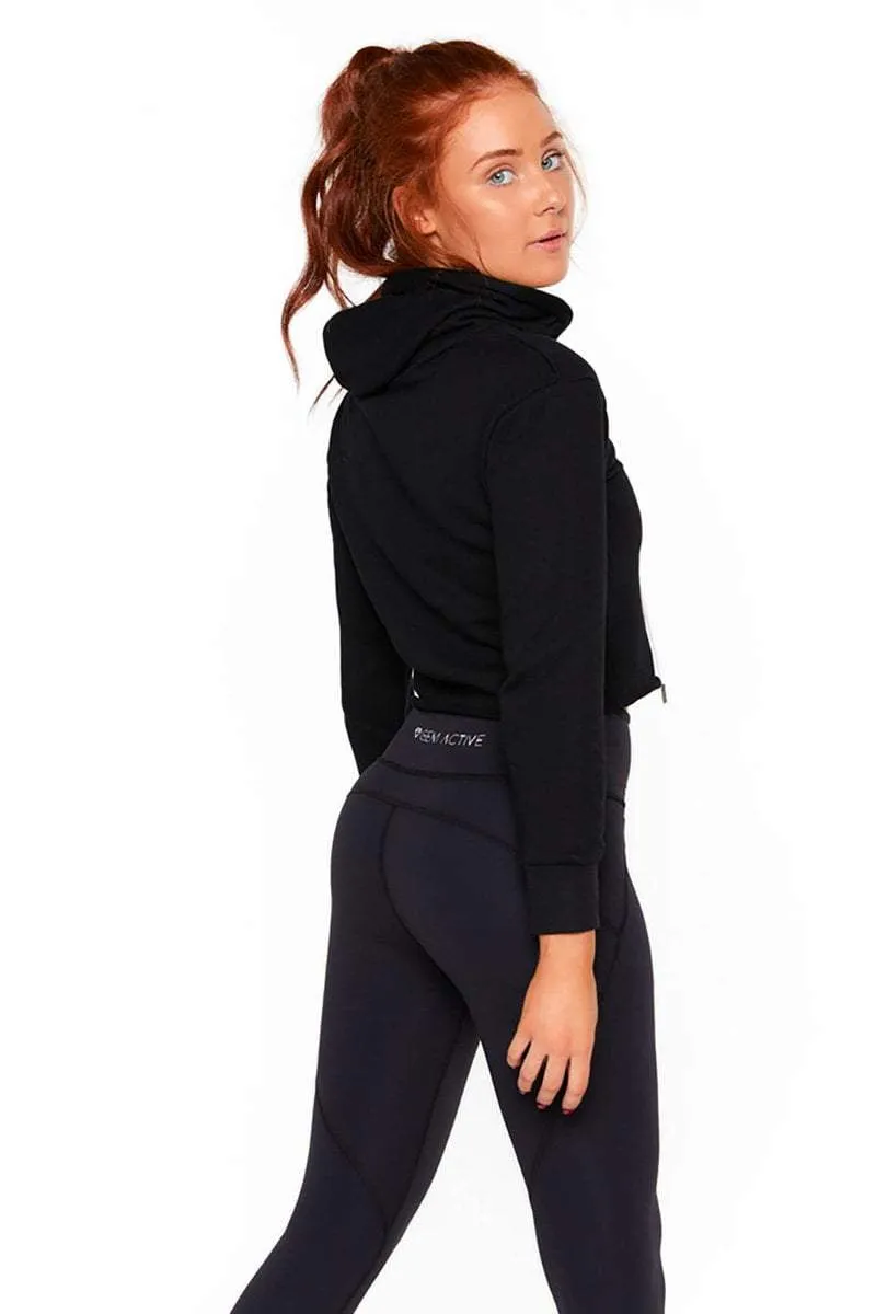Crop Hoodie (Black)