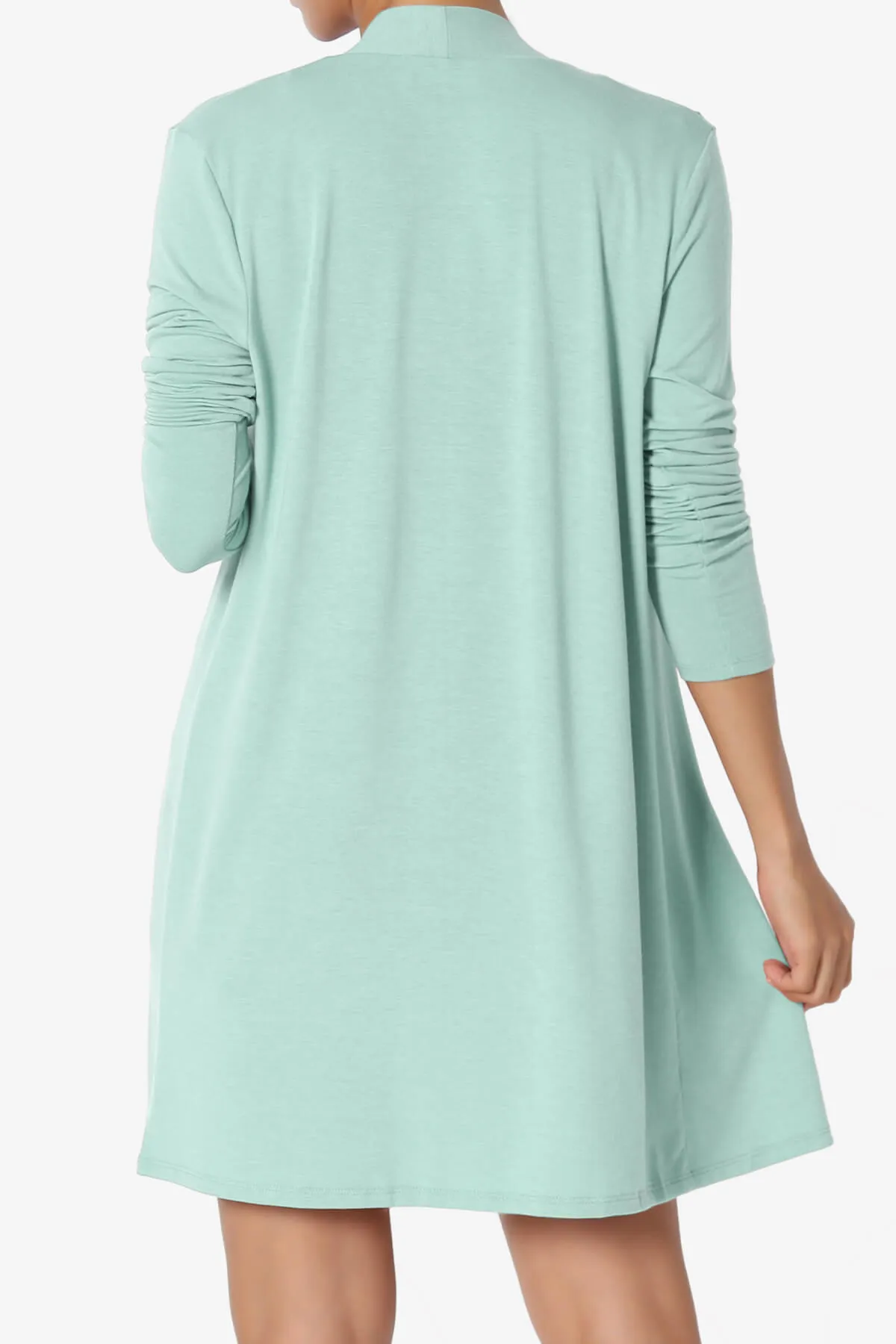 Daday Long Sleeve Pocket Open Front Cardigan PLUS