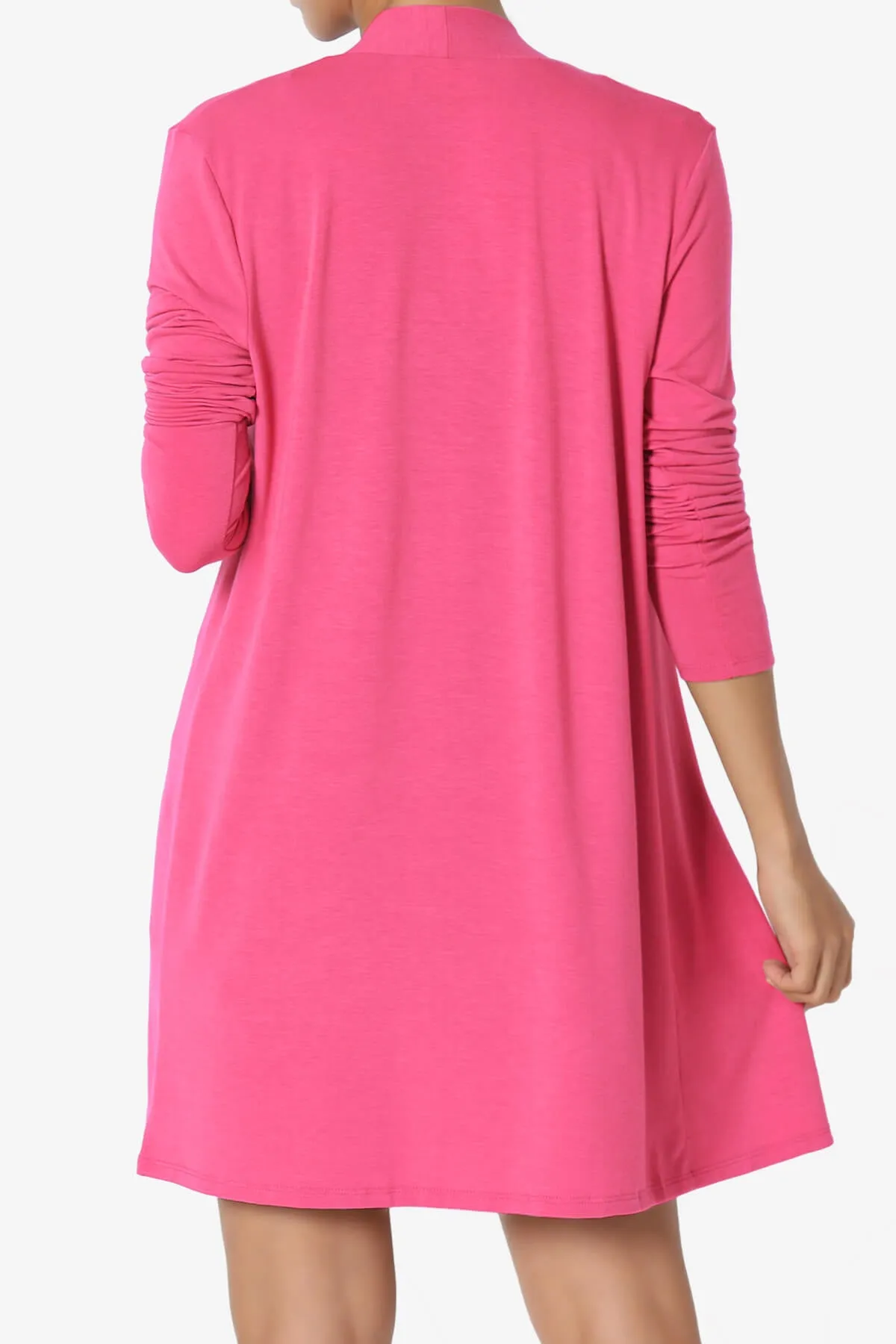 Daday Long Sleeve Pocket Open Front Cardigan PLUS