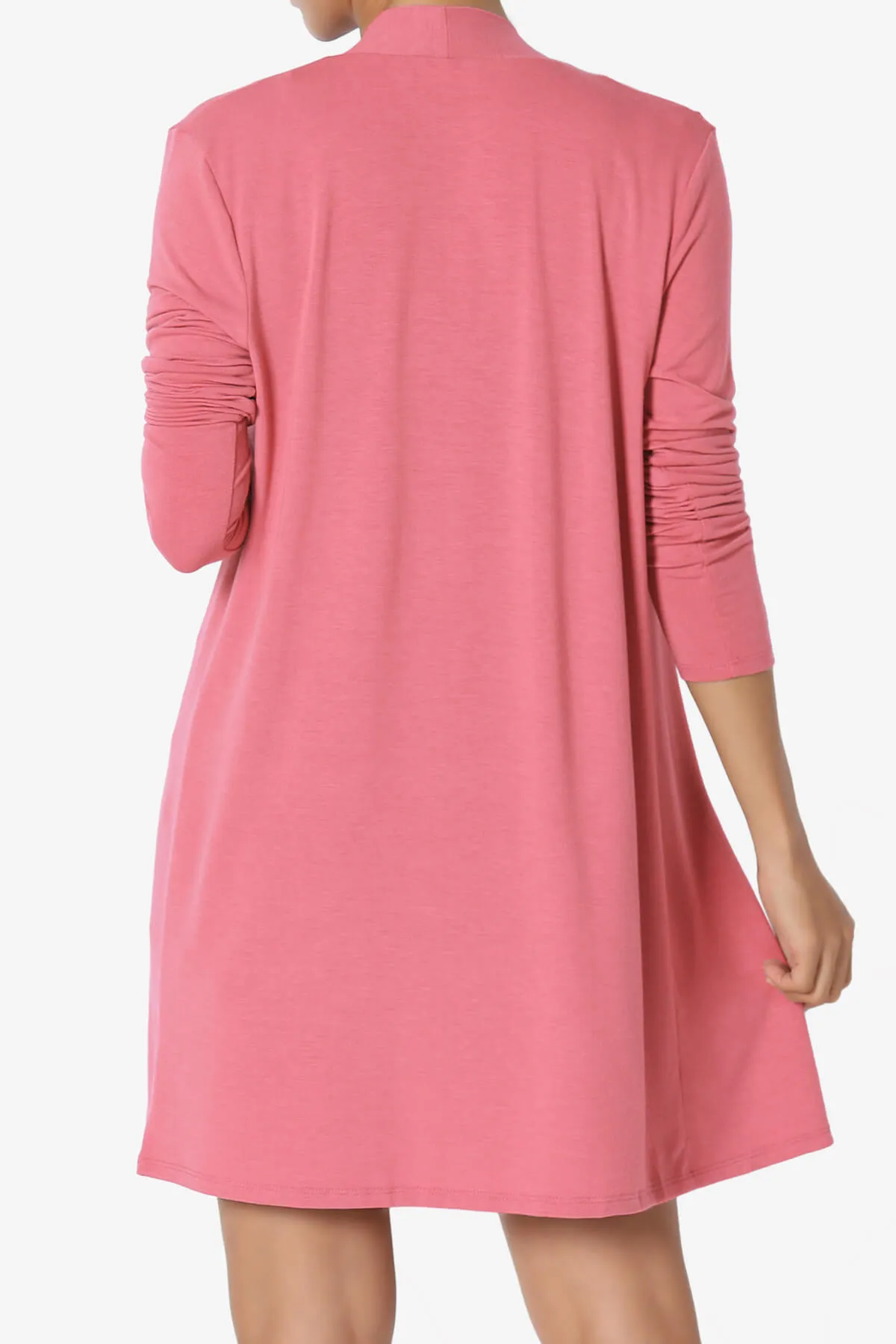 Daday Long Sleeve Pocket Open Front Cardigan PLUS