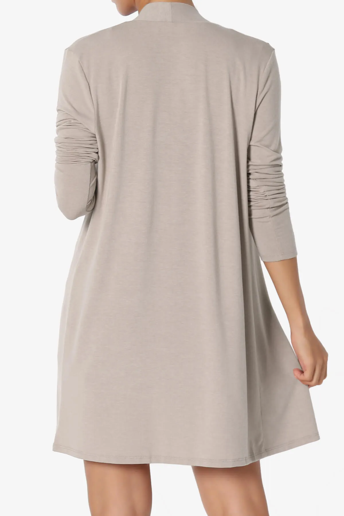 Daday Long Sleeve Pocket Open Front Cardigan PLUS