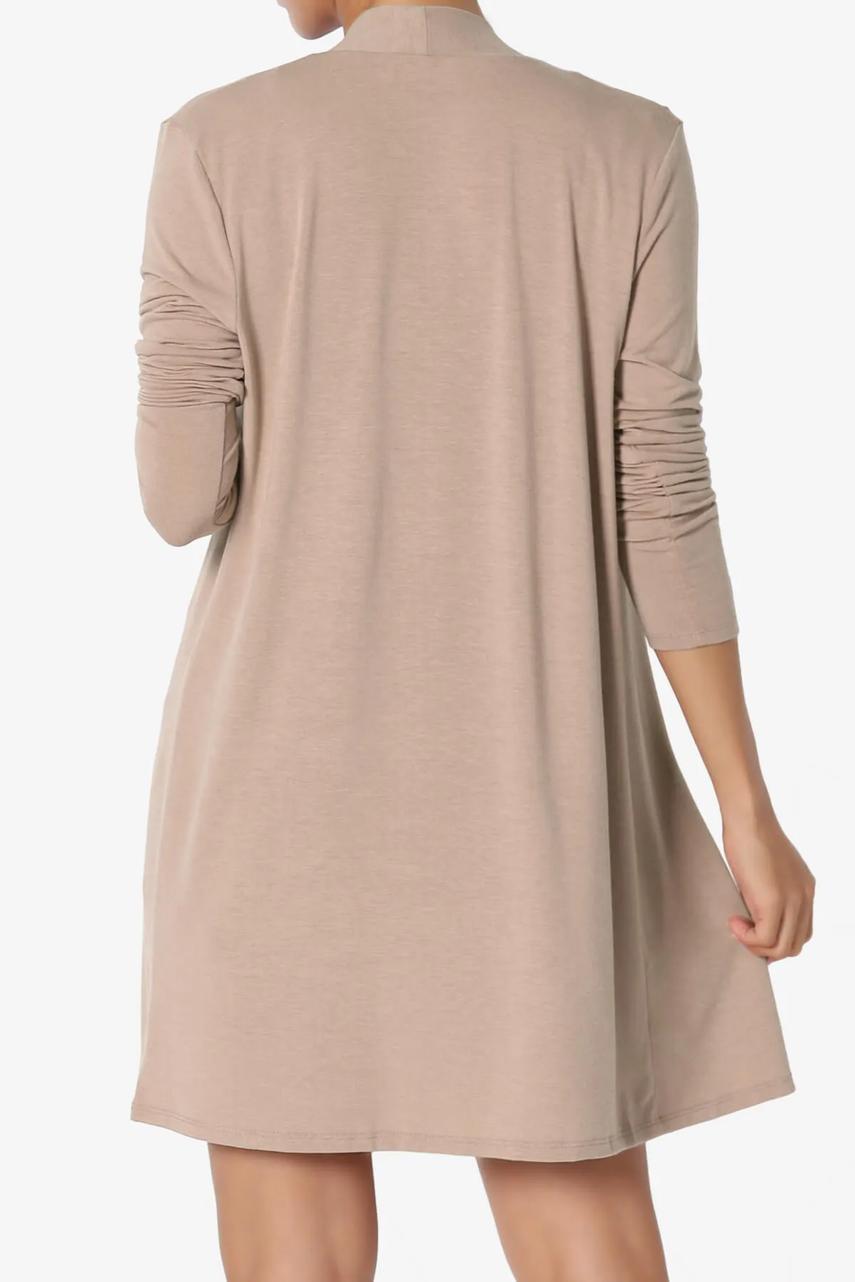 Daday Long Sleeve Pocket Open Front Cardigan PLUS