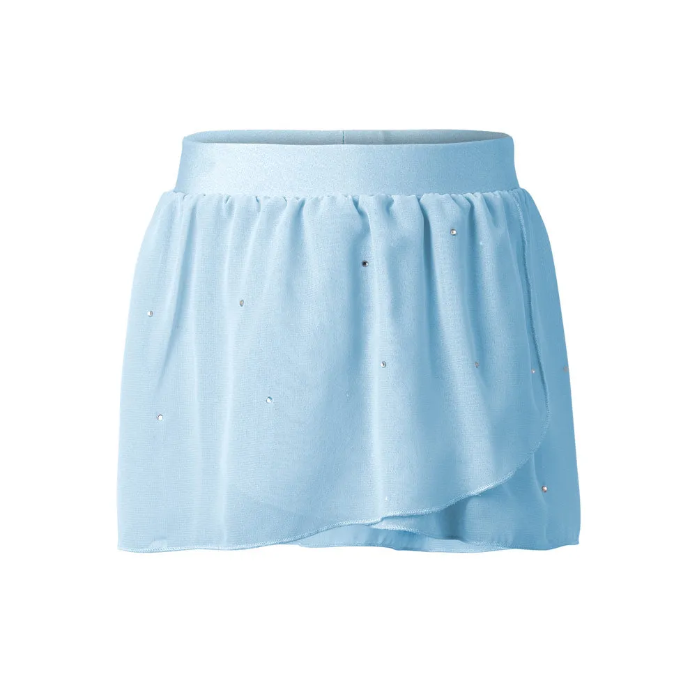 Diamanté Georgette Ballet Skirt in Blue