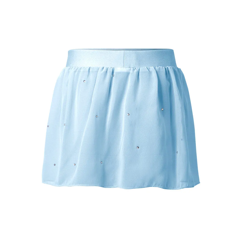 Diamanté Georgette Ballet Skirt in Blue