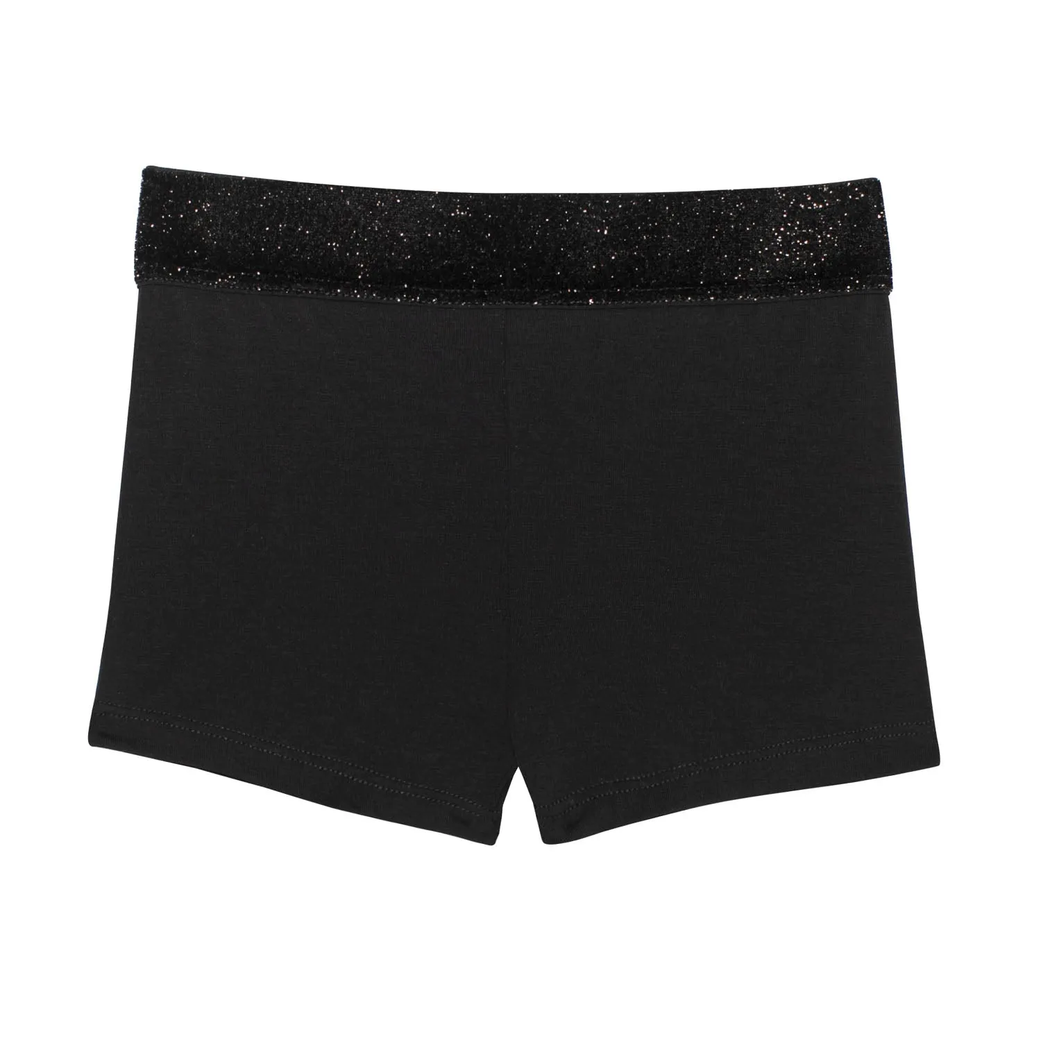 Dot: Lurex Waist Ballet Shorts in Black