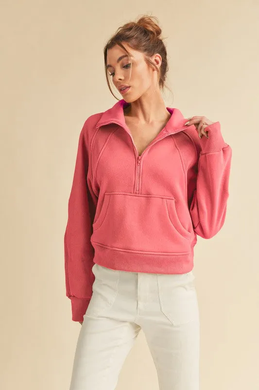 Dove Funnel Neck Half Zip