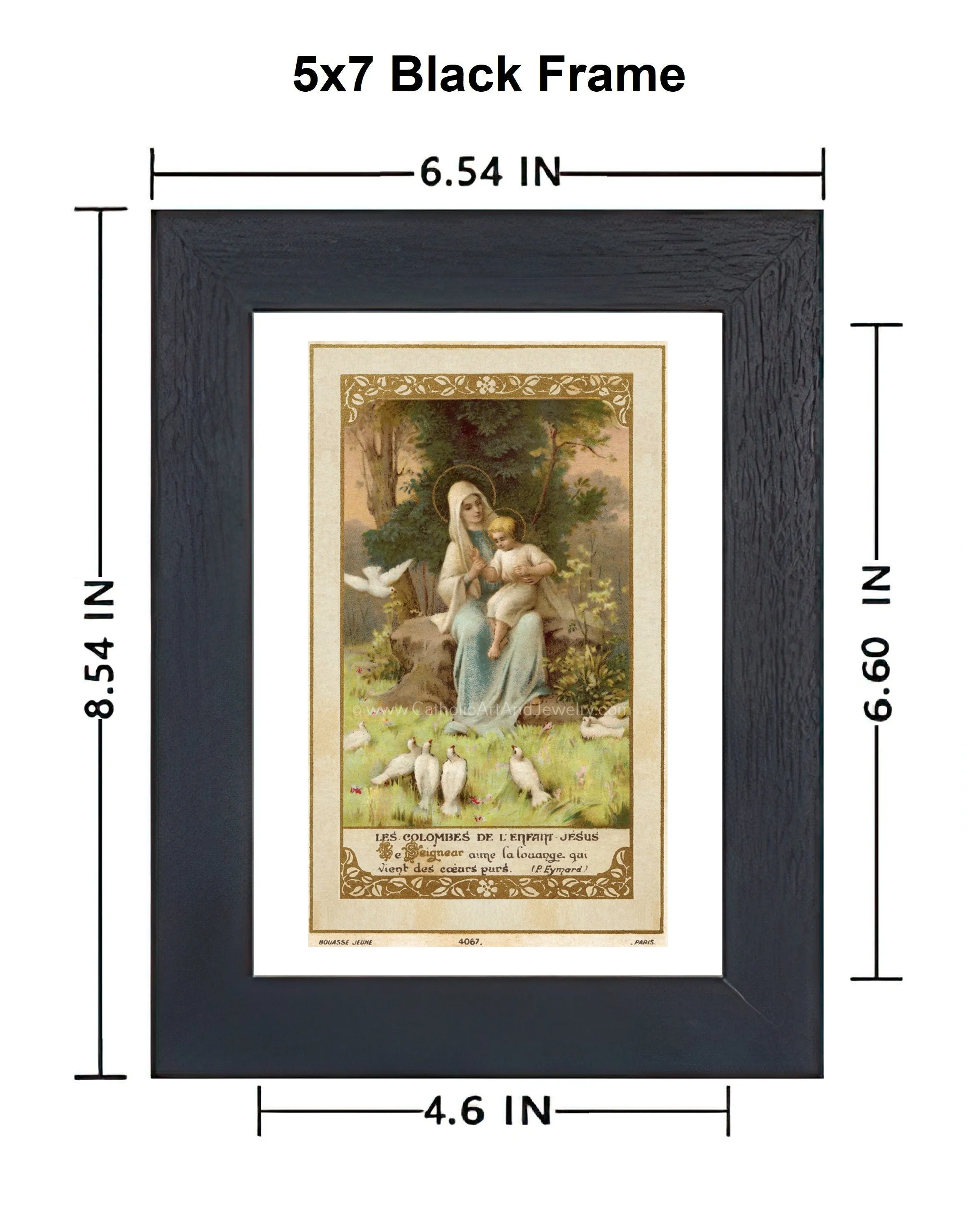 Doves of the Infant Jesus – based on a Vintage French Holy Card – Catholic Art Print – Unique Catholic Gift