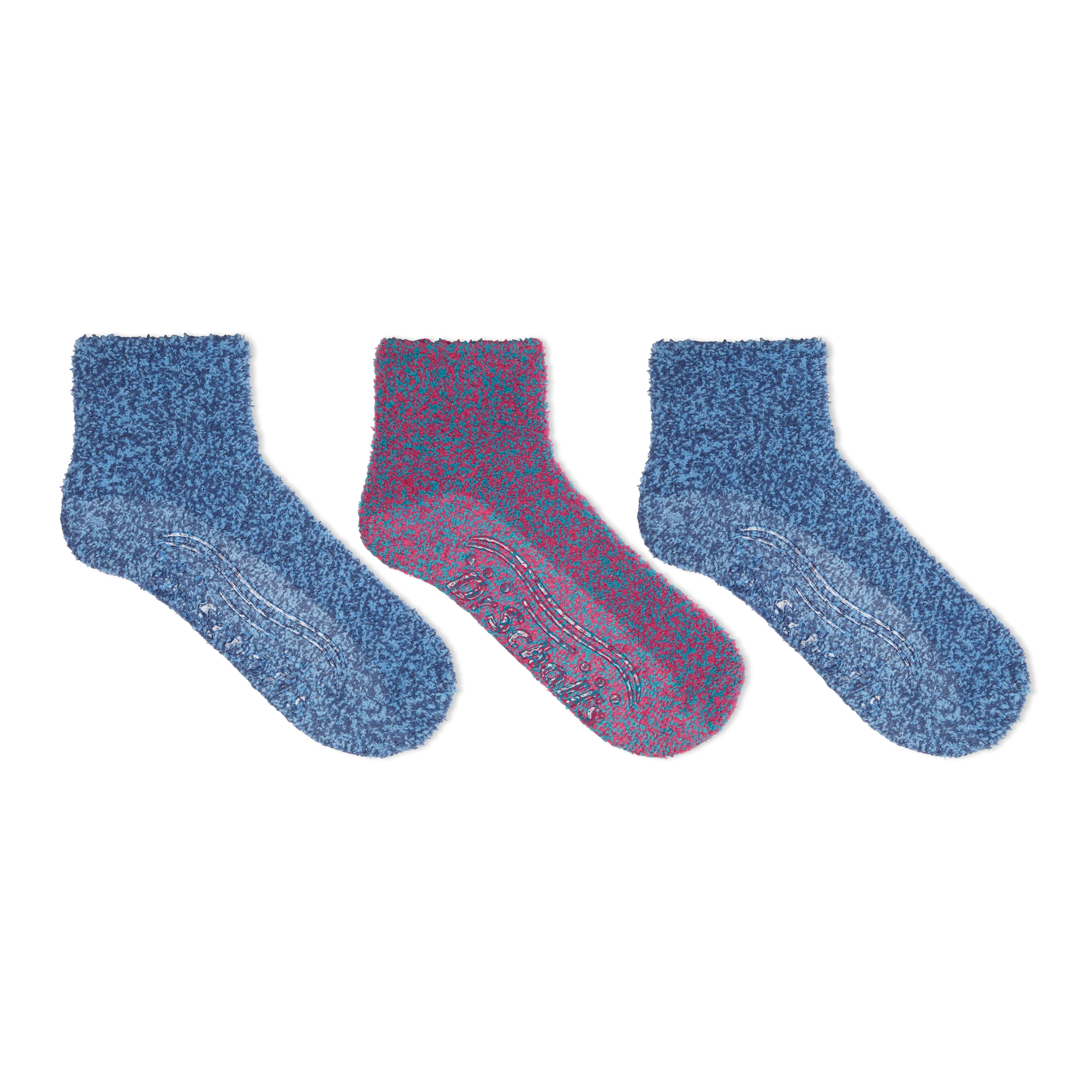 Dr. Scholl's Women's Soothing Spa Low Cut Gripper Socks, 3 Pack