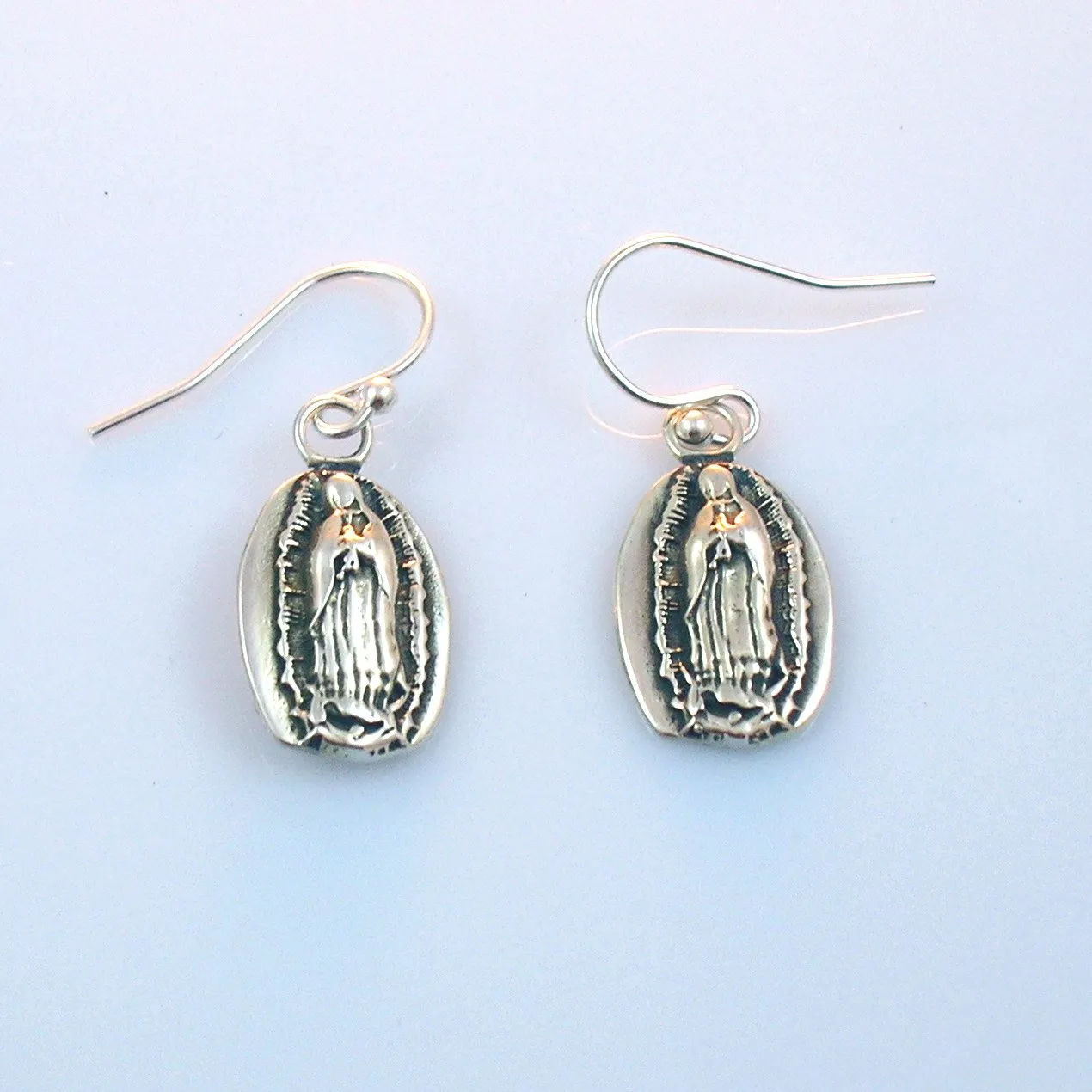 E198 Small Guadalupe Madonna Our Lady Earrings