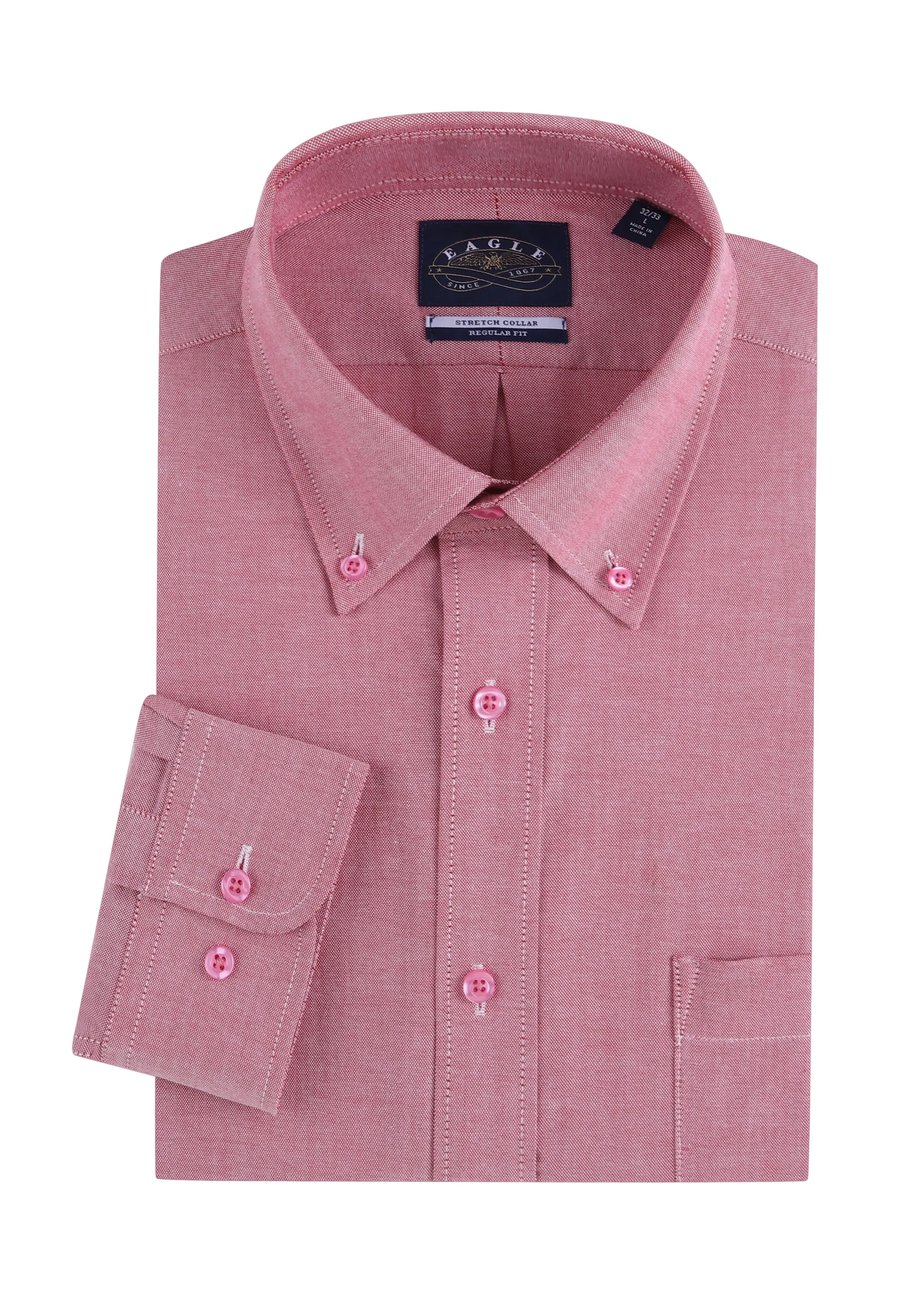 Eagle Stretch Neck Solid Oxford Shirt