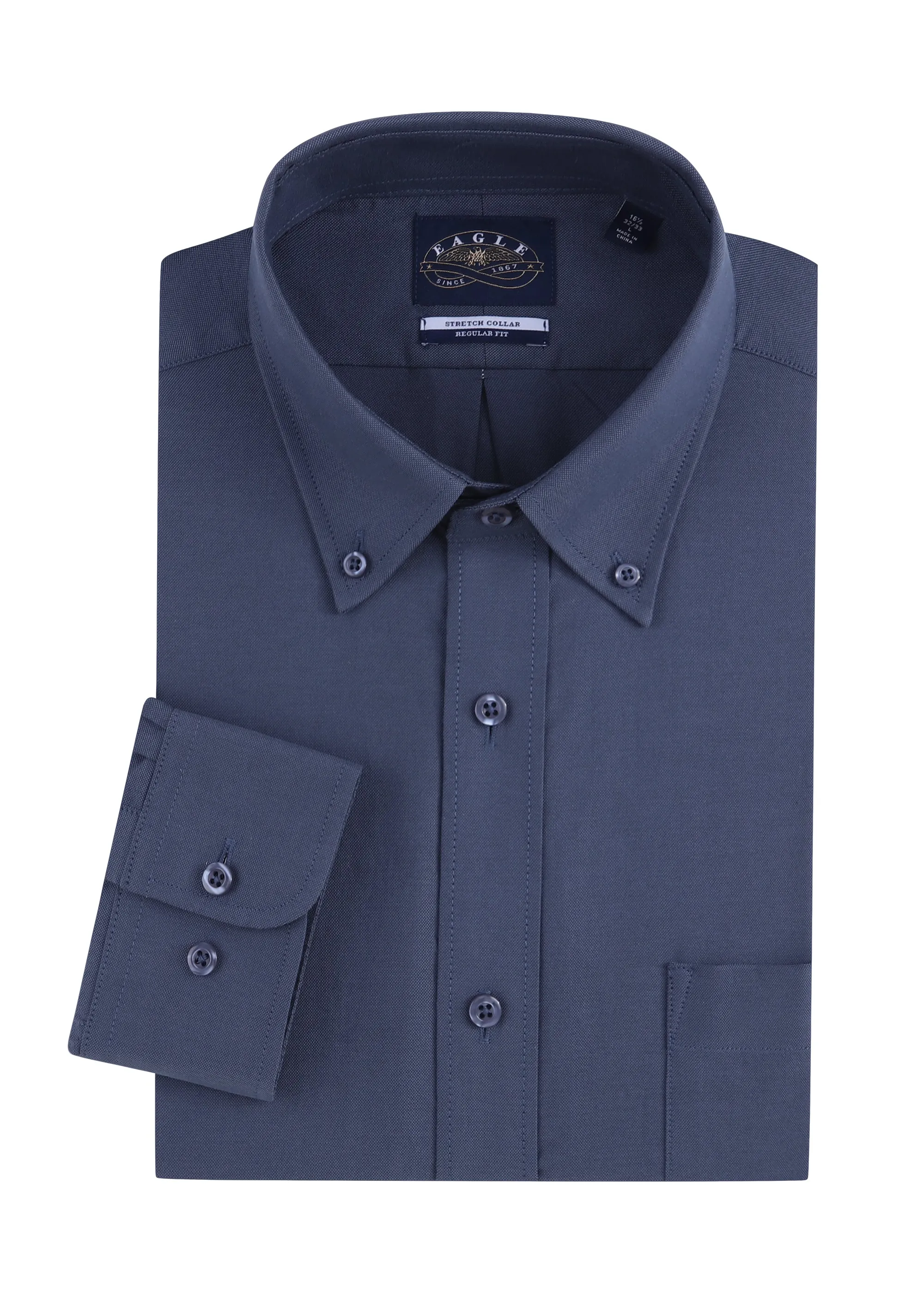 Eagle Stretch Neck Solid Oxford Shirt