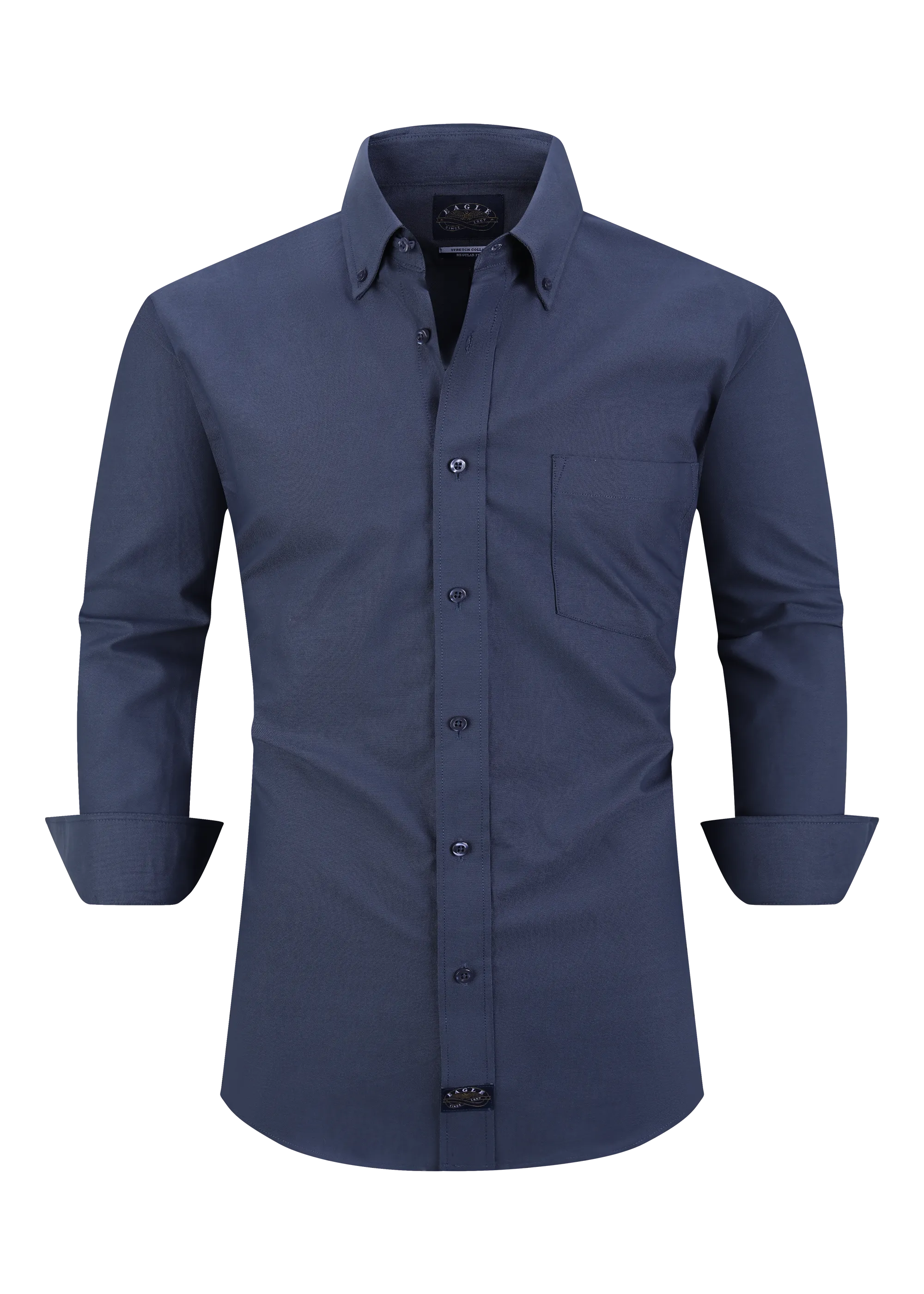 Eagle Stretch Neck Solid Oxford Shirt