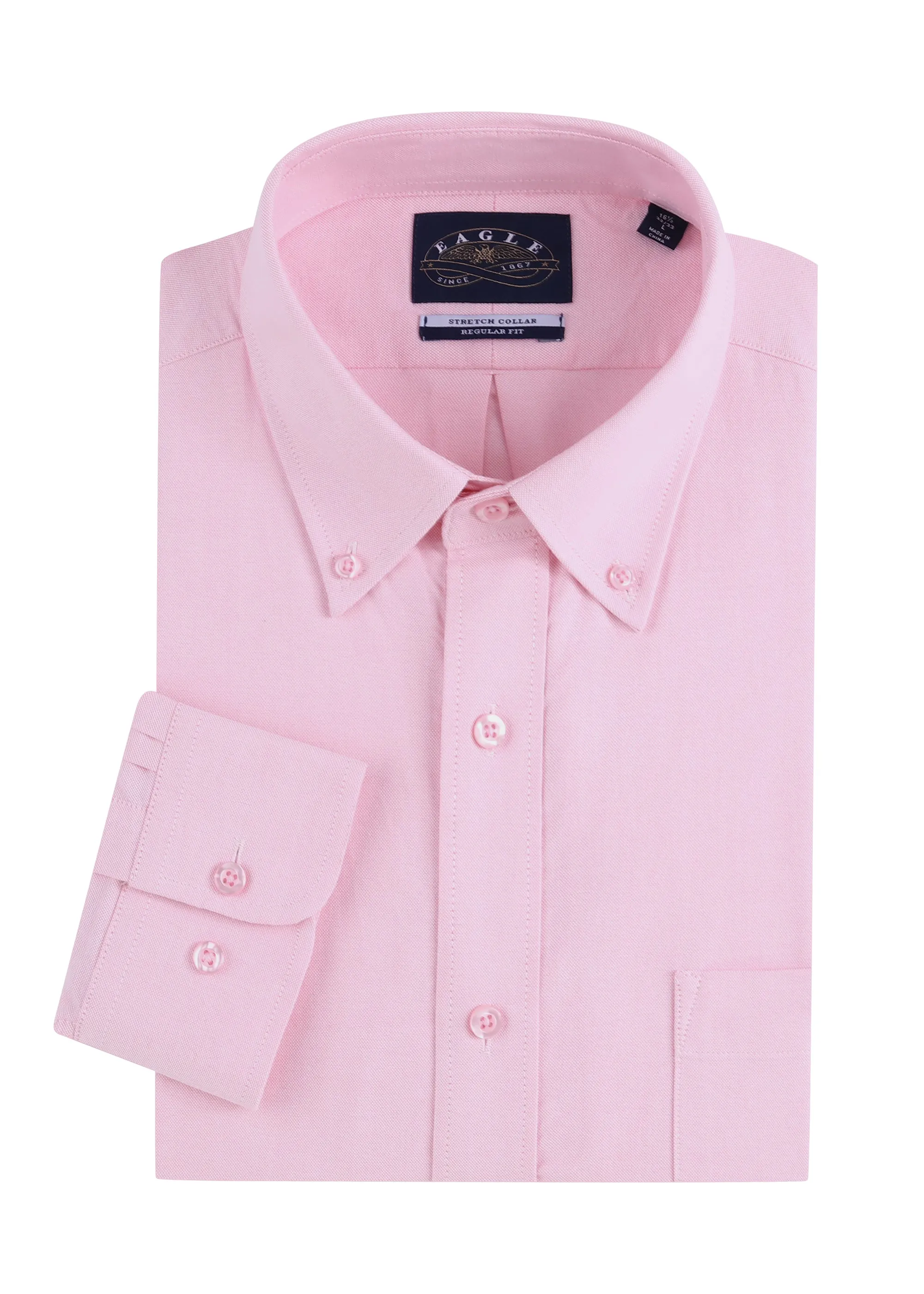 Eagle Stretch Neck Solid Oxford Shirt