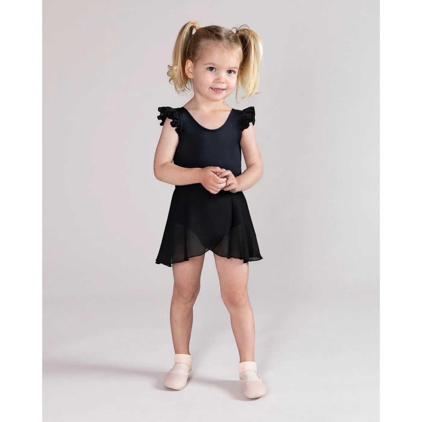 Emery Frill Sleeve Leotard | Black | Child
