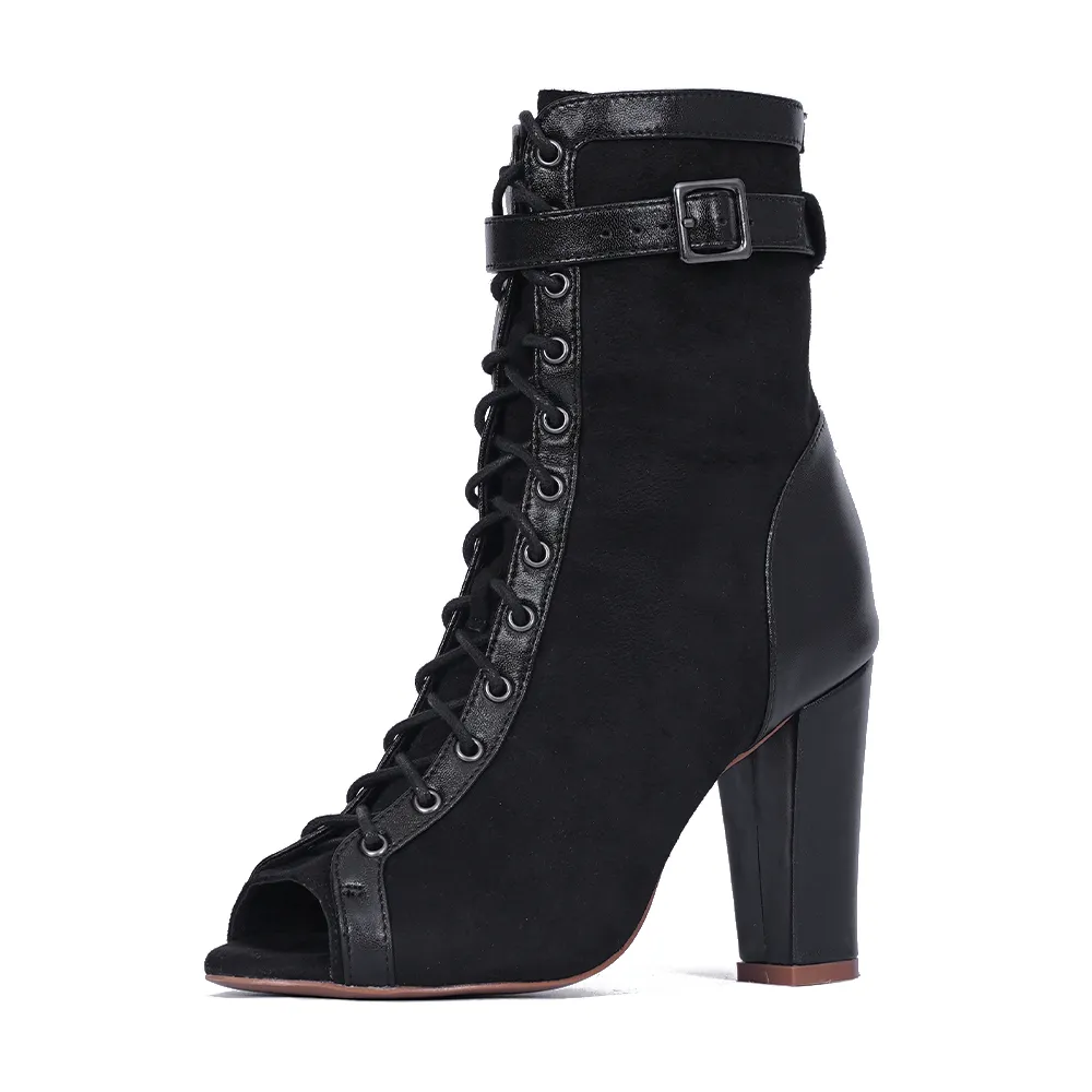 Emily noir - Talon épais - Personnalisable