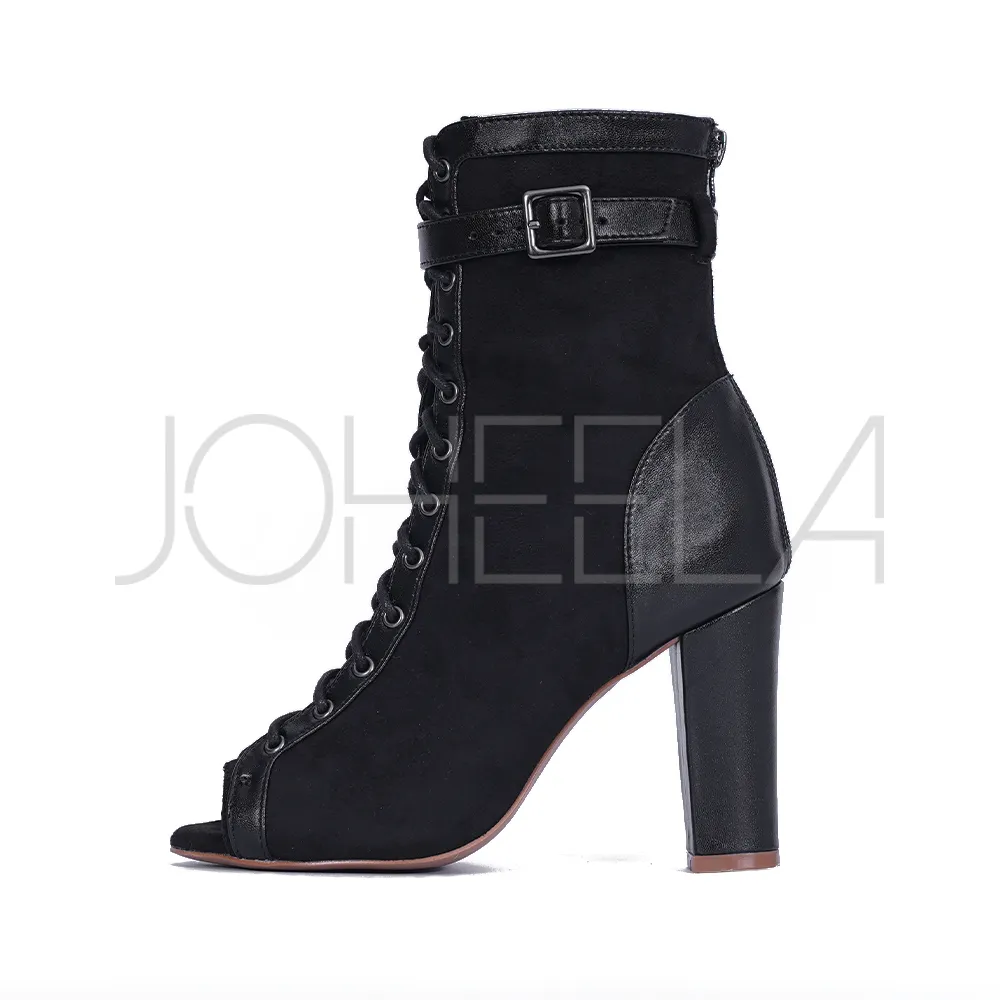 Emily noir - Talon épais - Personnalisable