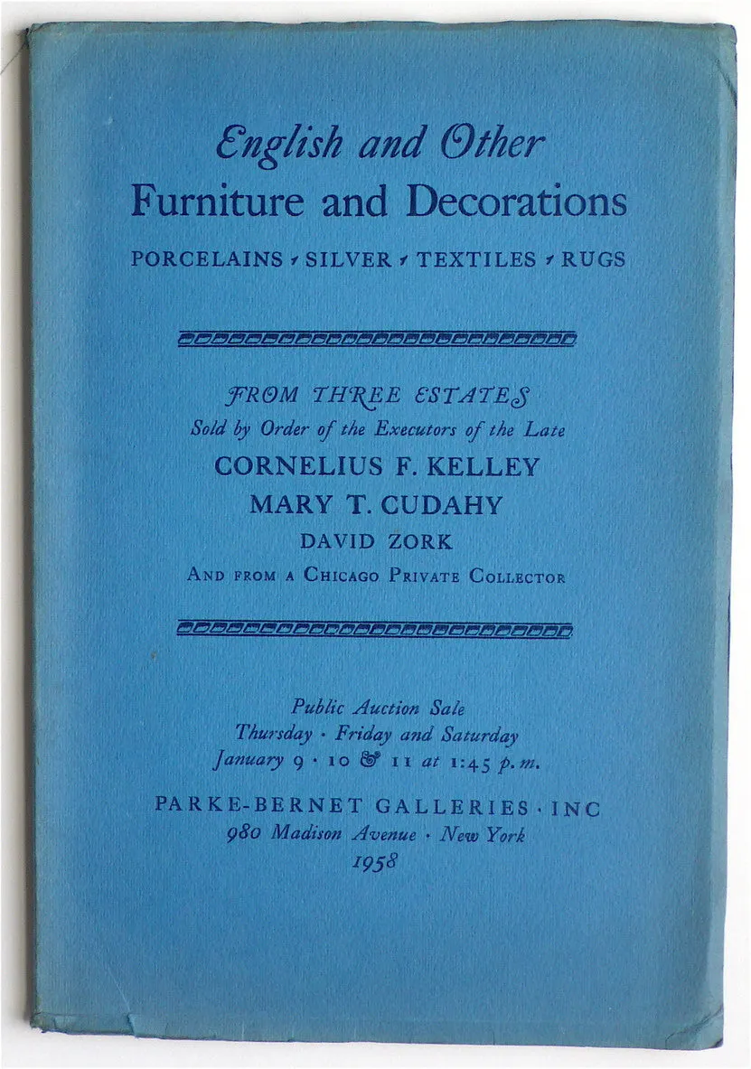 English and Other Furniture and Decorations/ Porcelains/ Silver/ Textiles/ Rugs