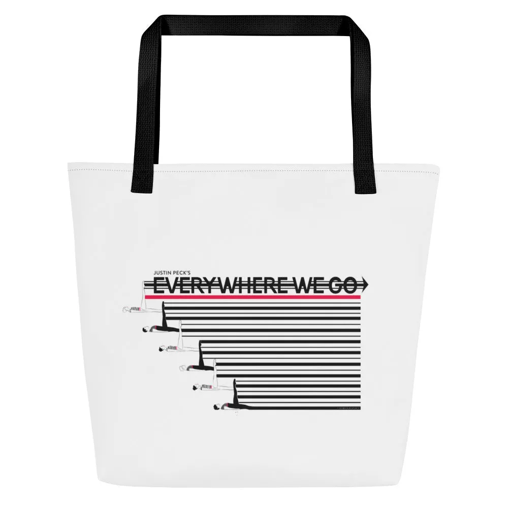 Everywhere We Go Large Tote Bag