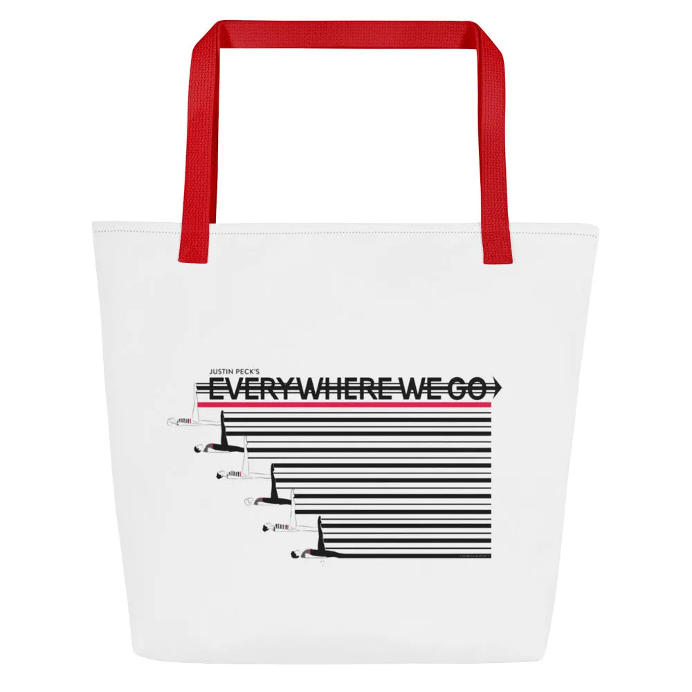 Everywhere We Go Large Tote Bag