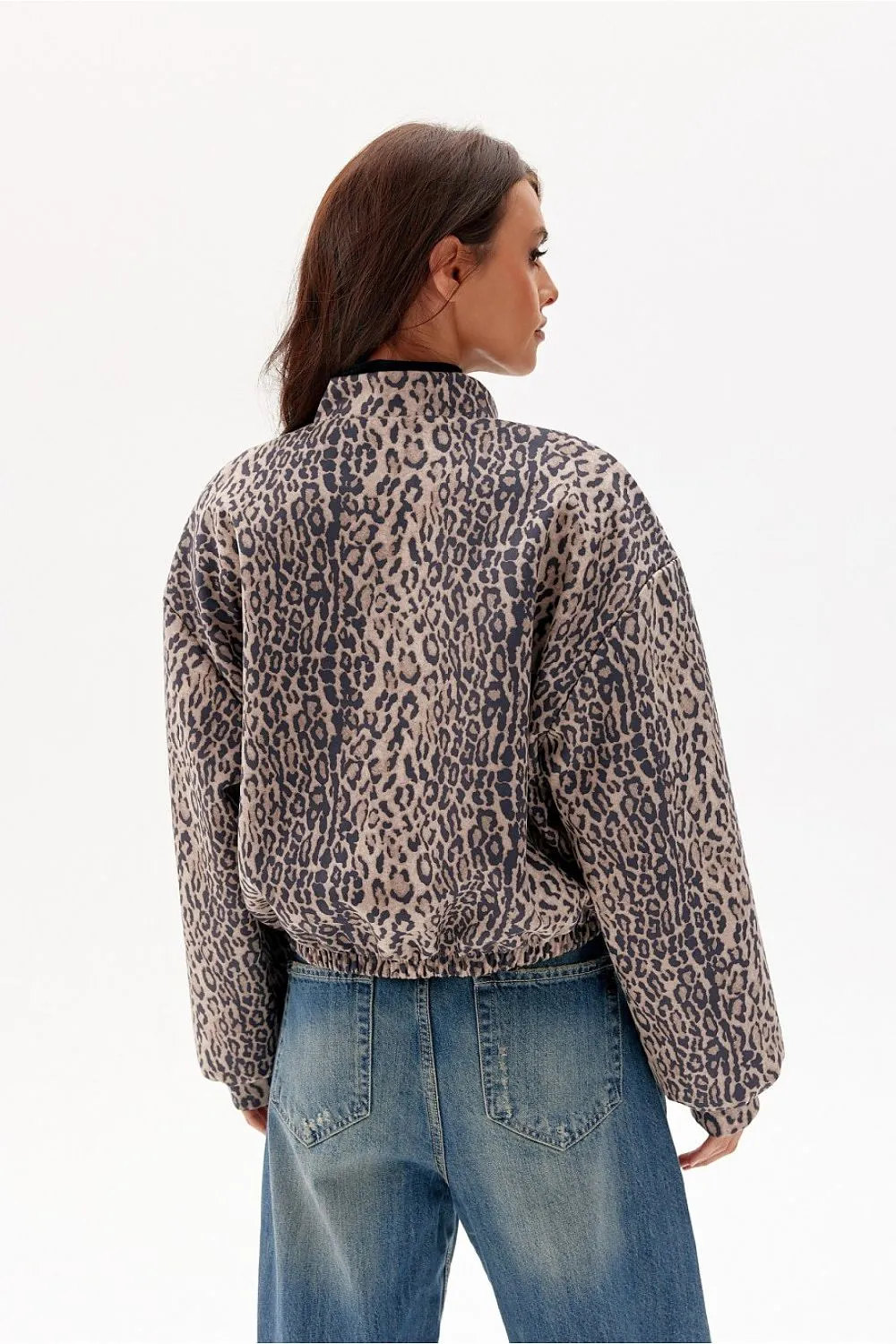 Exquisite Animal Print Suede Jacket