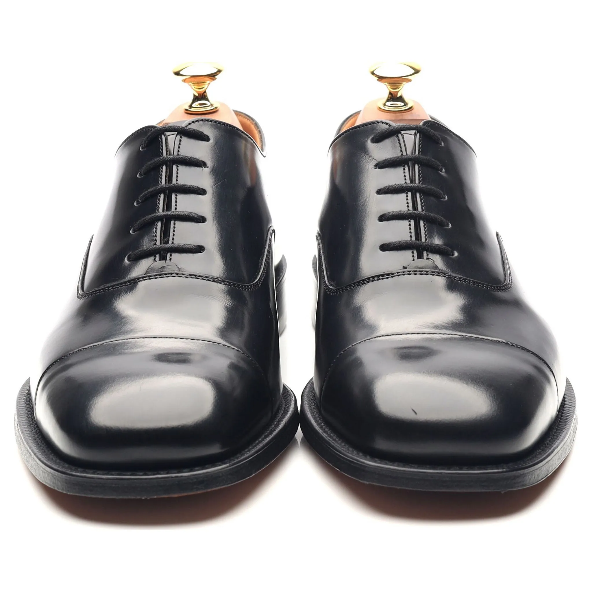 'Falmouth' Black Leather Oxford UK 6 G