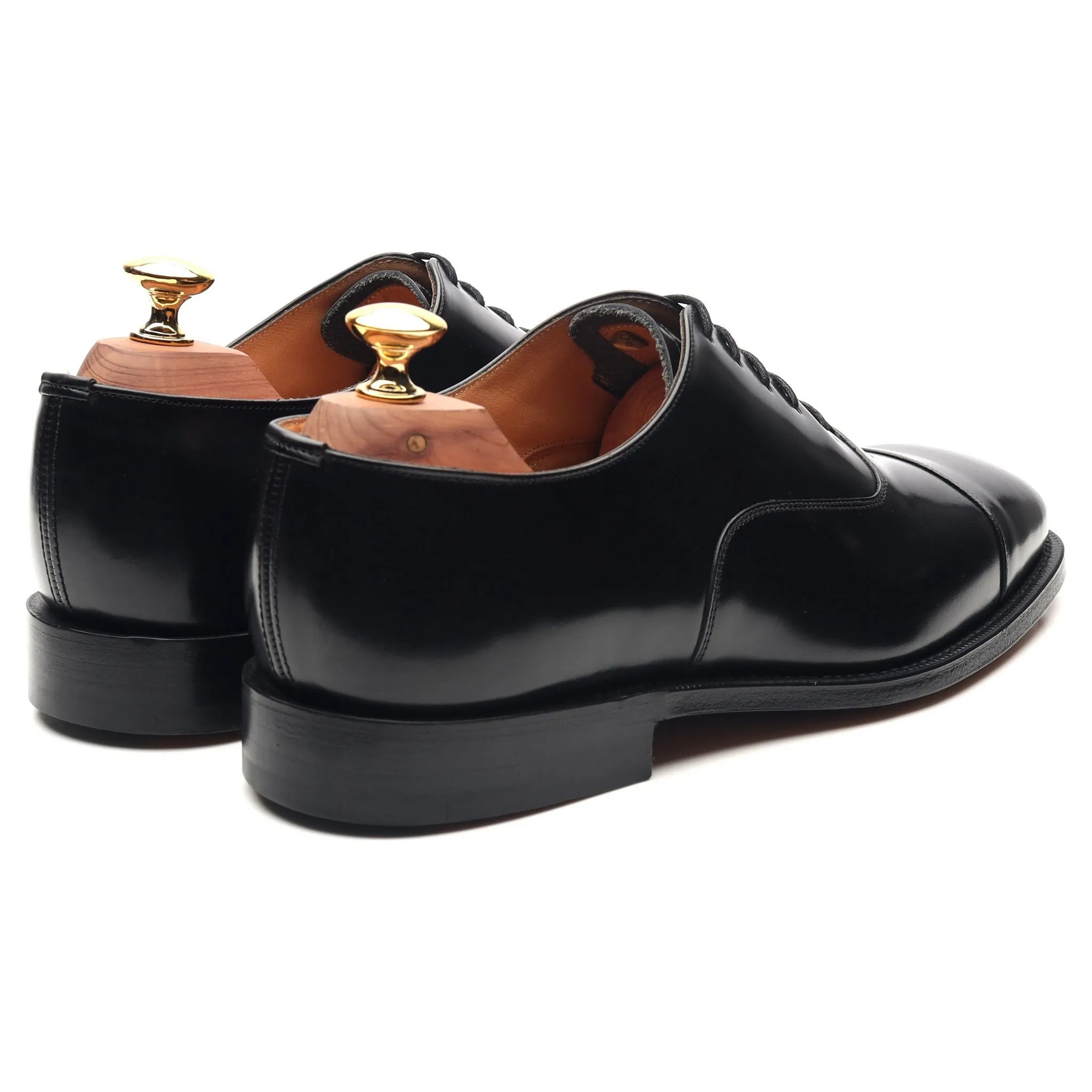 'Falmouth' Black Leather Oxford UK 6 G