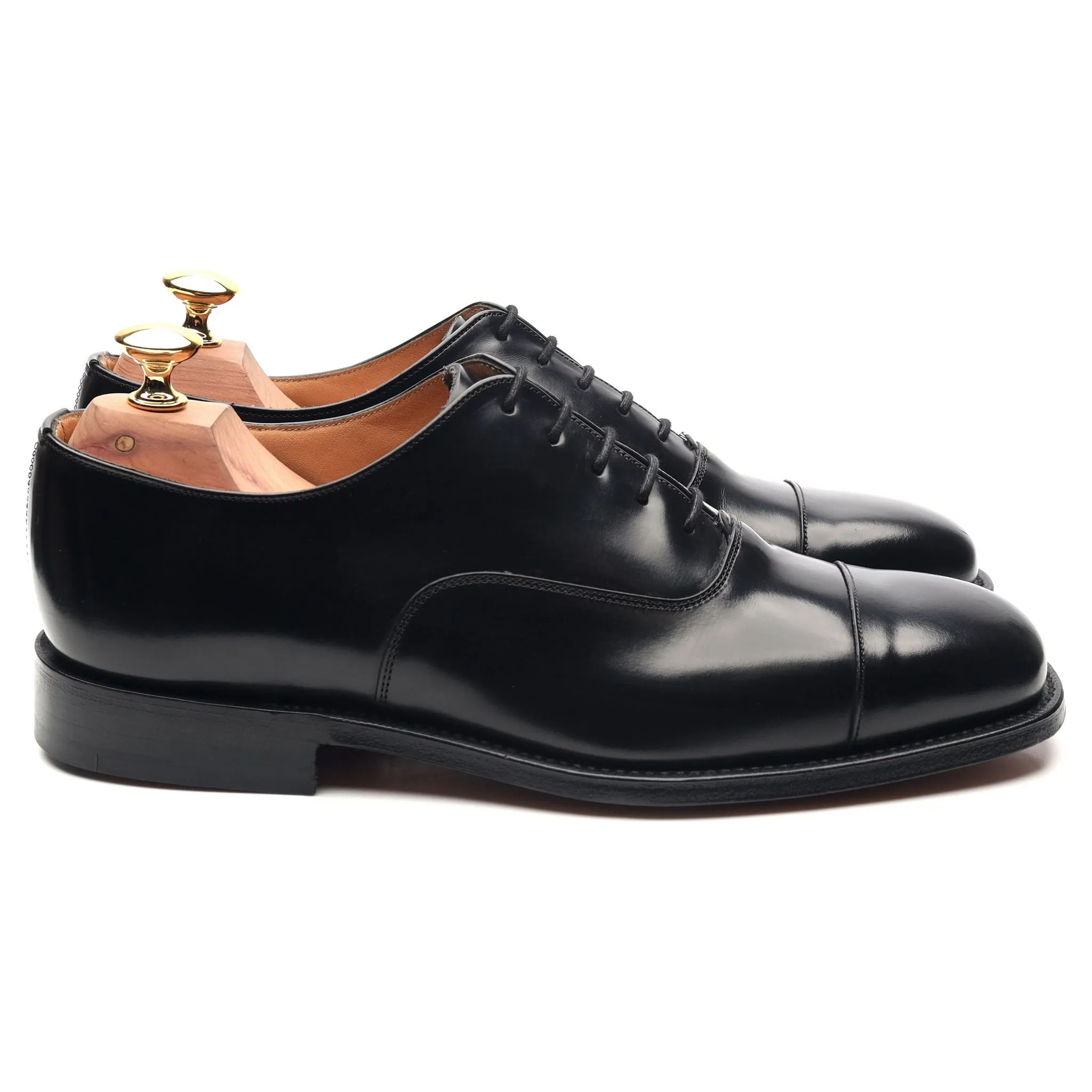 'Falmouth' Black Leather Oxford UK 6 G