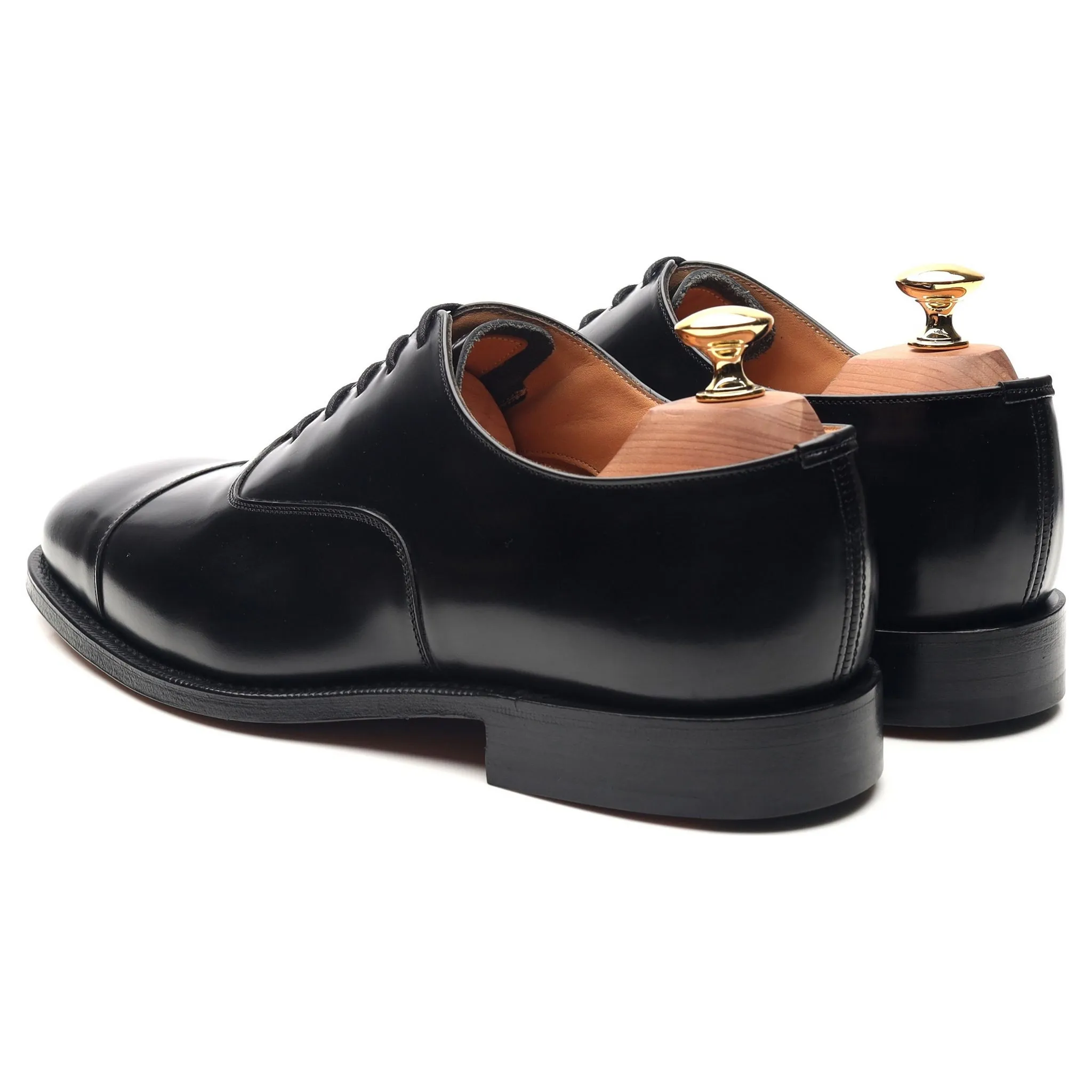 'Falmouth' Black Leather Oxford UK 6 G