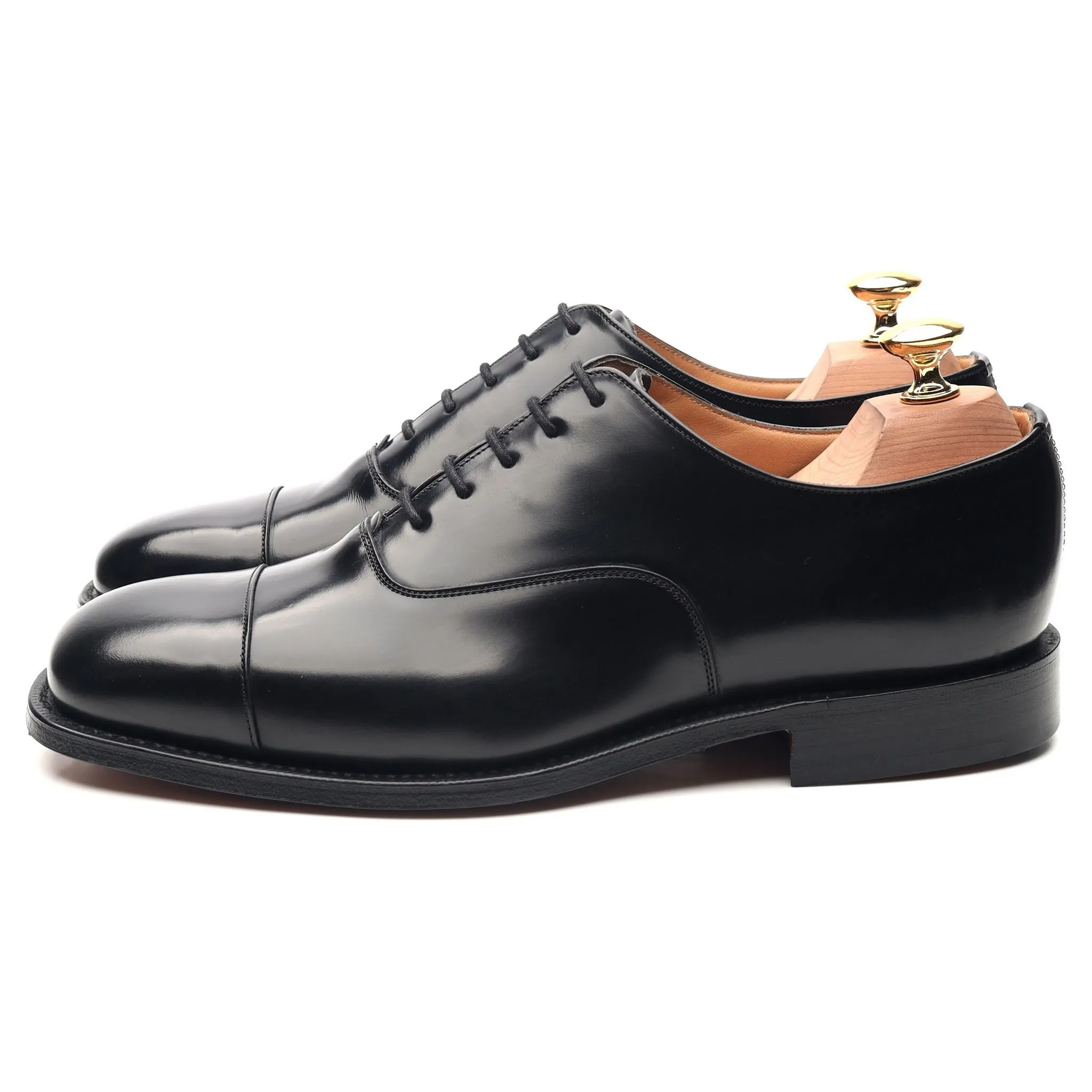 'Falmouth' Black Leather Oxford UK 6 G