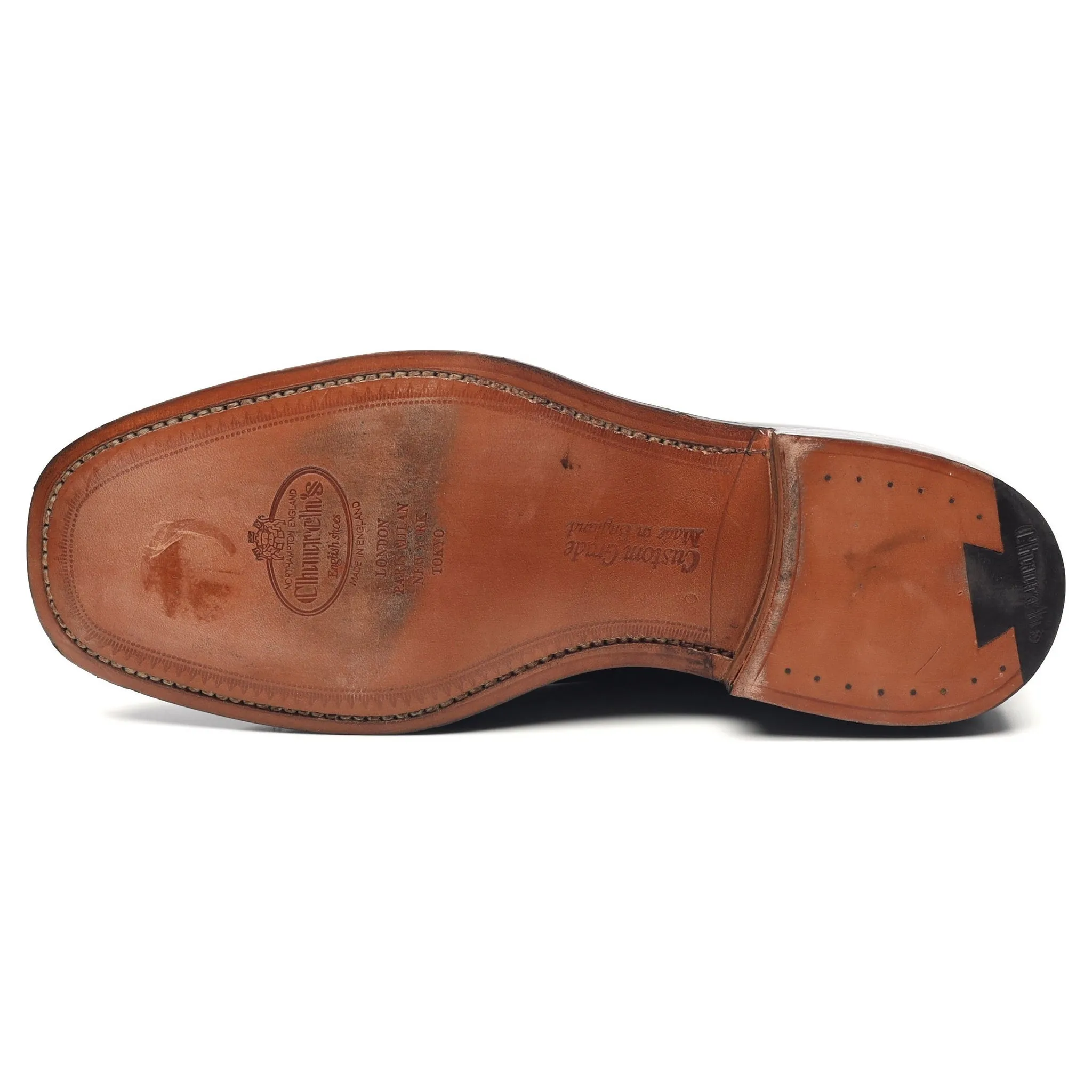 'Falmouth' Black Leather Oxford UK 6 G
