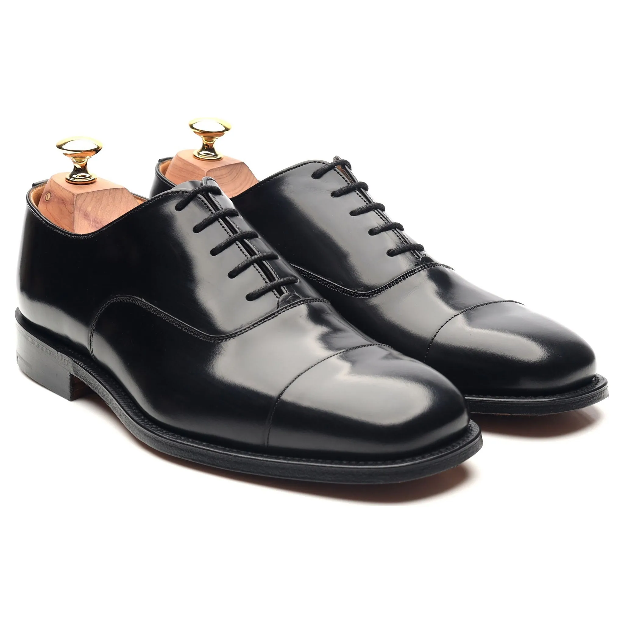 'Falmouth' Black Leather Oxford UK 6 G