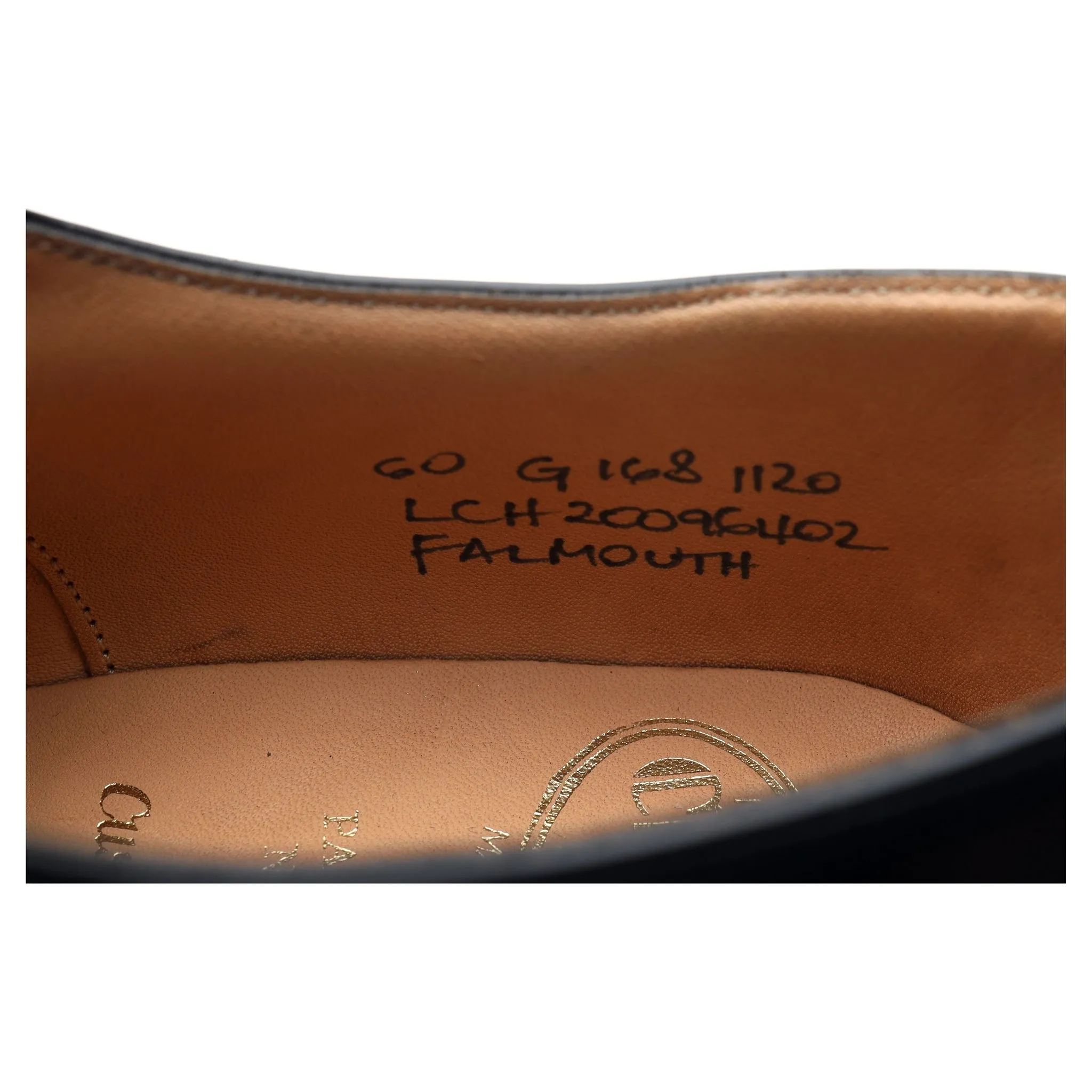 'Falmouth' Black Leather Oxford UK 6 G