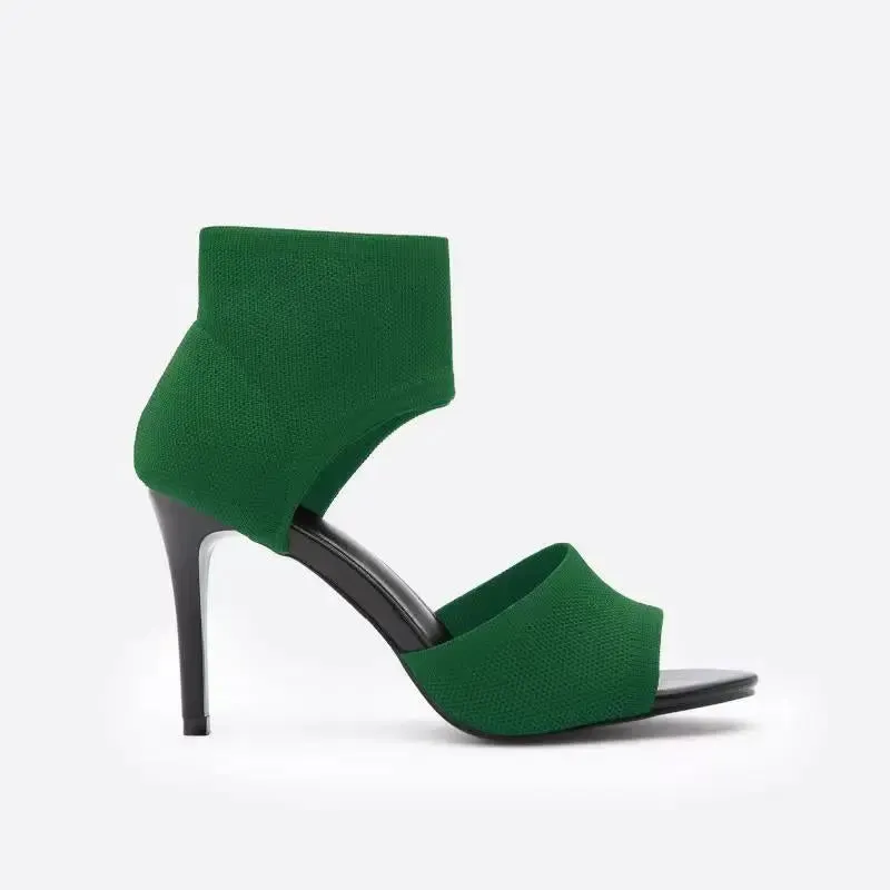 Fashionable And Comfortable High-Heeled Skinny Fish Mouth Sandals