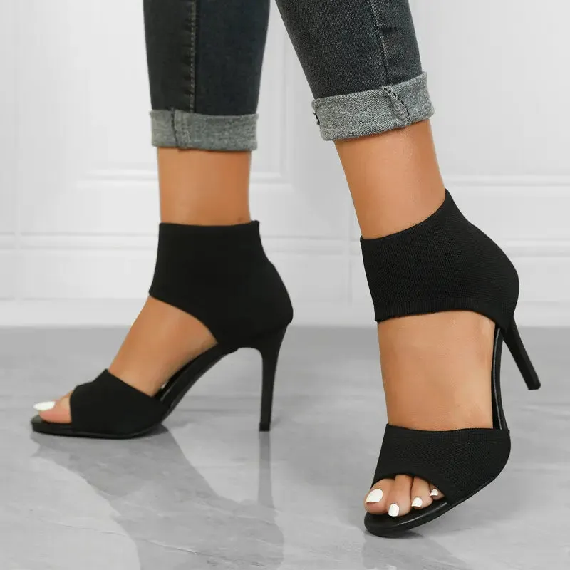 Fashionable And Comfortable High-Heeled Skinny Fish Mouth Sandals