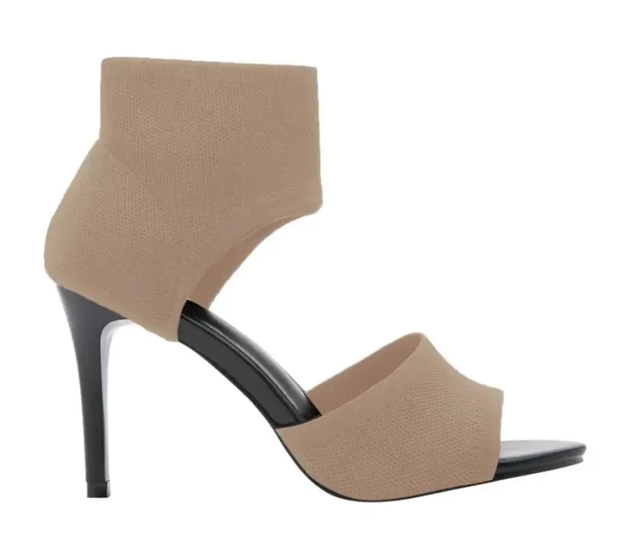 Fashionable And Comfortable High-Heeled Skinny Fish Mouth Sandals