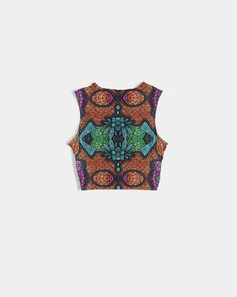 Fire African Print Women's Twist-Front Tank