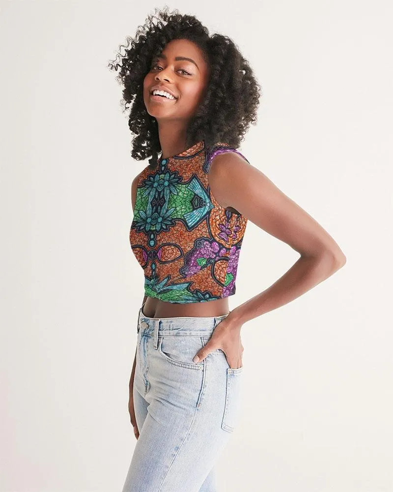 Fire African Print Women's Twist-Front Tank